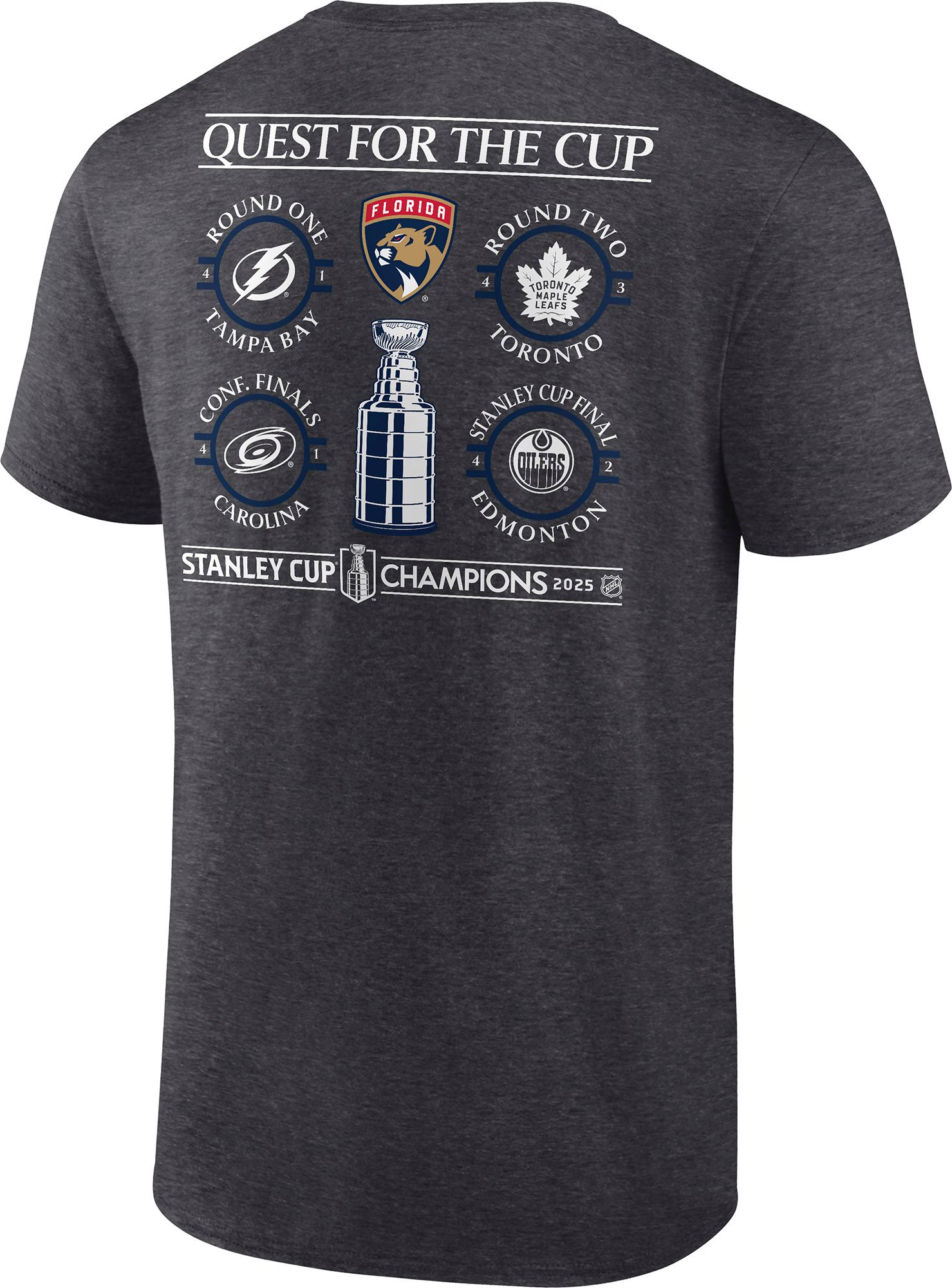 NHL Adult Florida Panthers 2025 Stanley Cup Champions Schedule T-Shirt product image