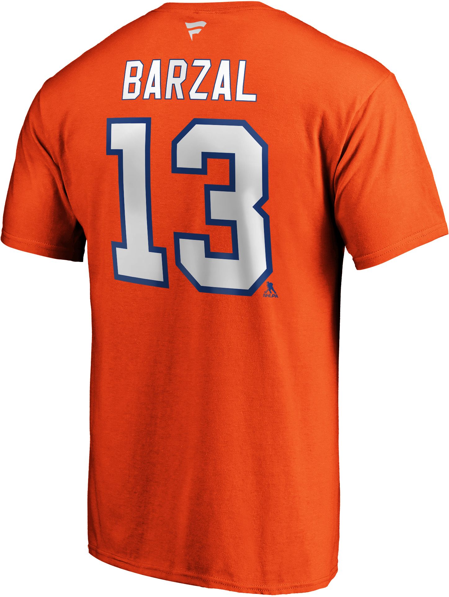 NHL Men's New York Islanders Mathew Barzal #13 Orange Player T-Shirt