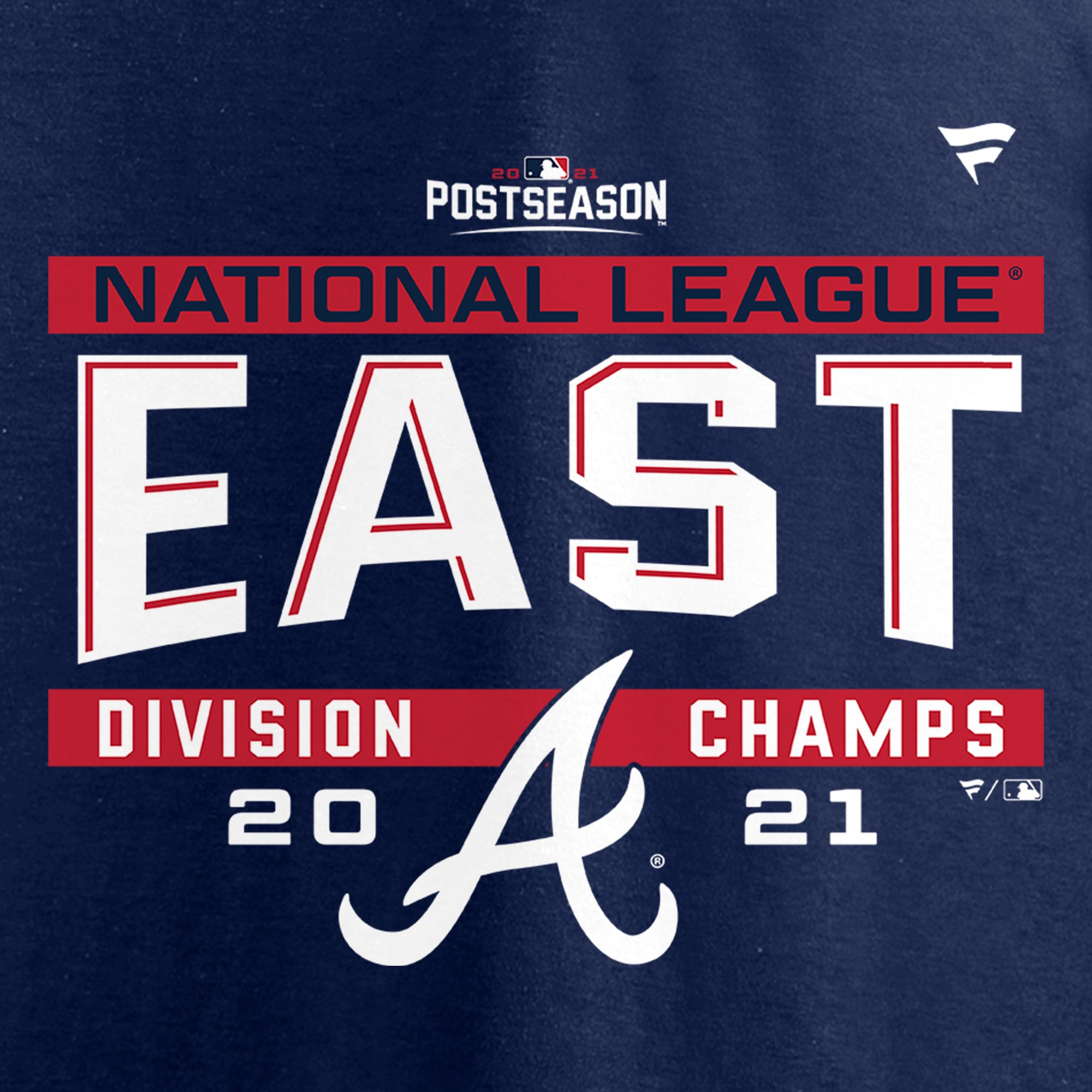 MLB Men's Atlanta Braves Navy 2021 Division Champions T-Shirt product image