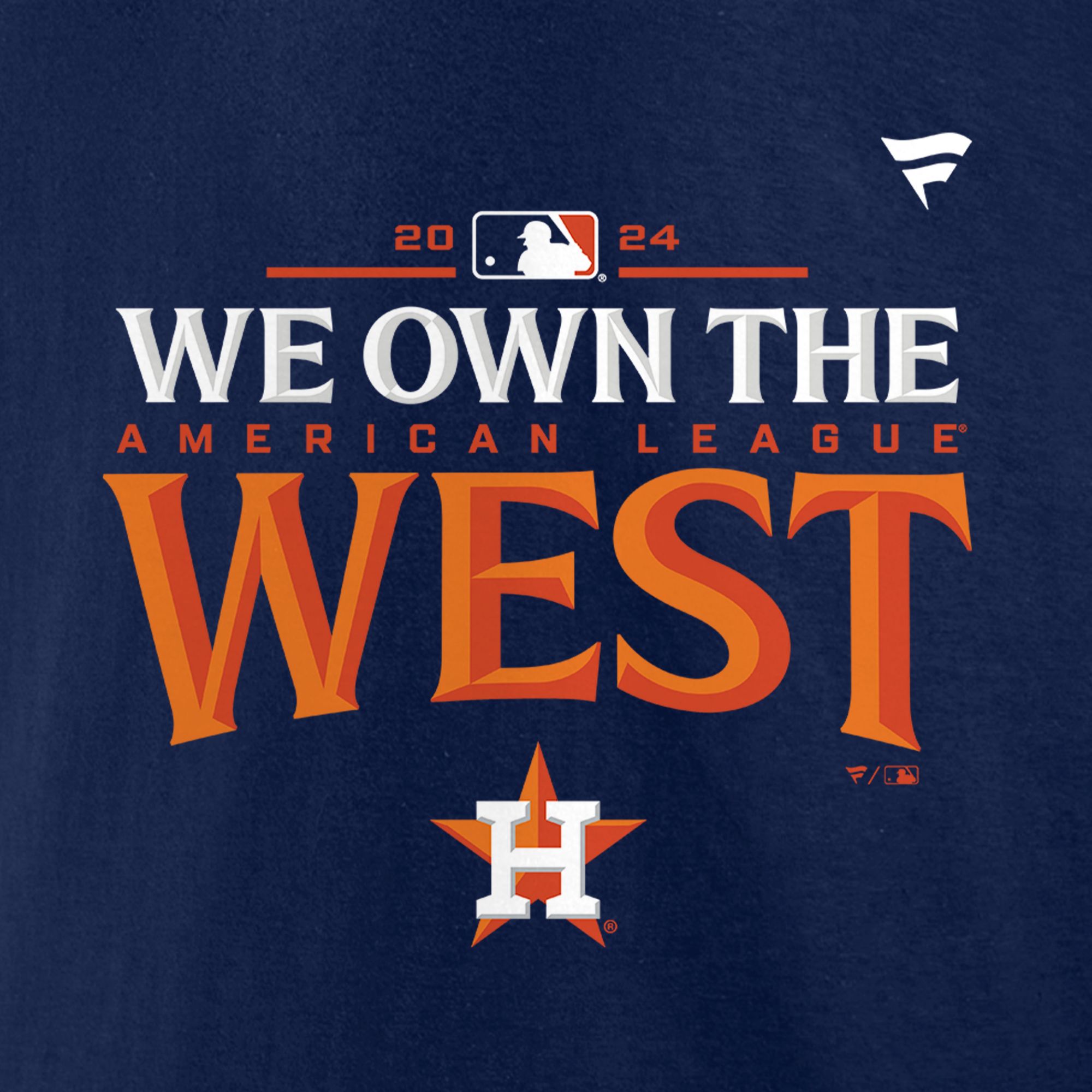 MLB Team Apparel Men's 2024 Division Champs Houston Astros Navy Locker Room T-Shirt product image