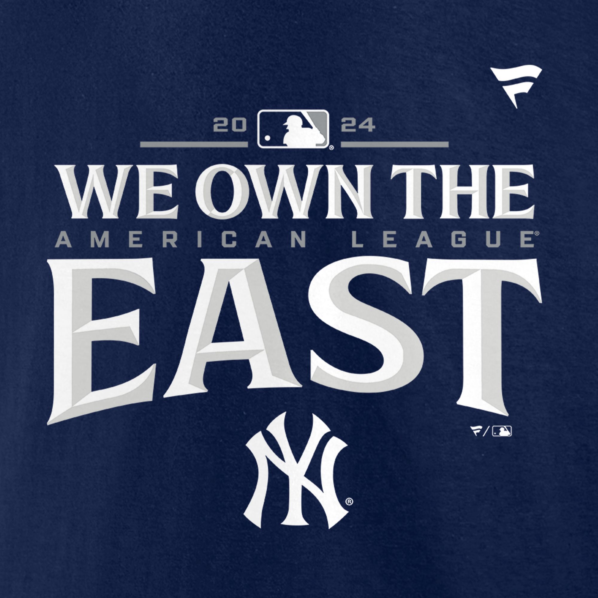 MLB Team Apparel Adult 2024 Division Champs New York Yankees Athletic Navy Locker Room T-Shirt product image