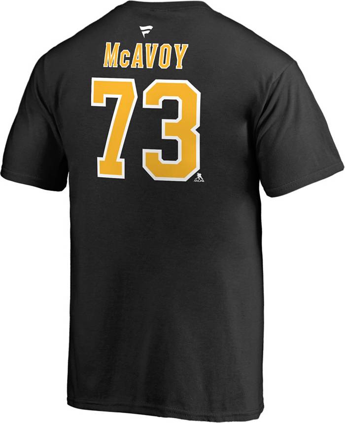 NHL Youth Boston Bruins Charlie Mcavoy #73 Black Player T-Shirt - M (Medium)
