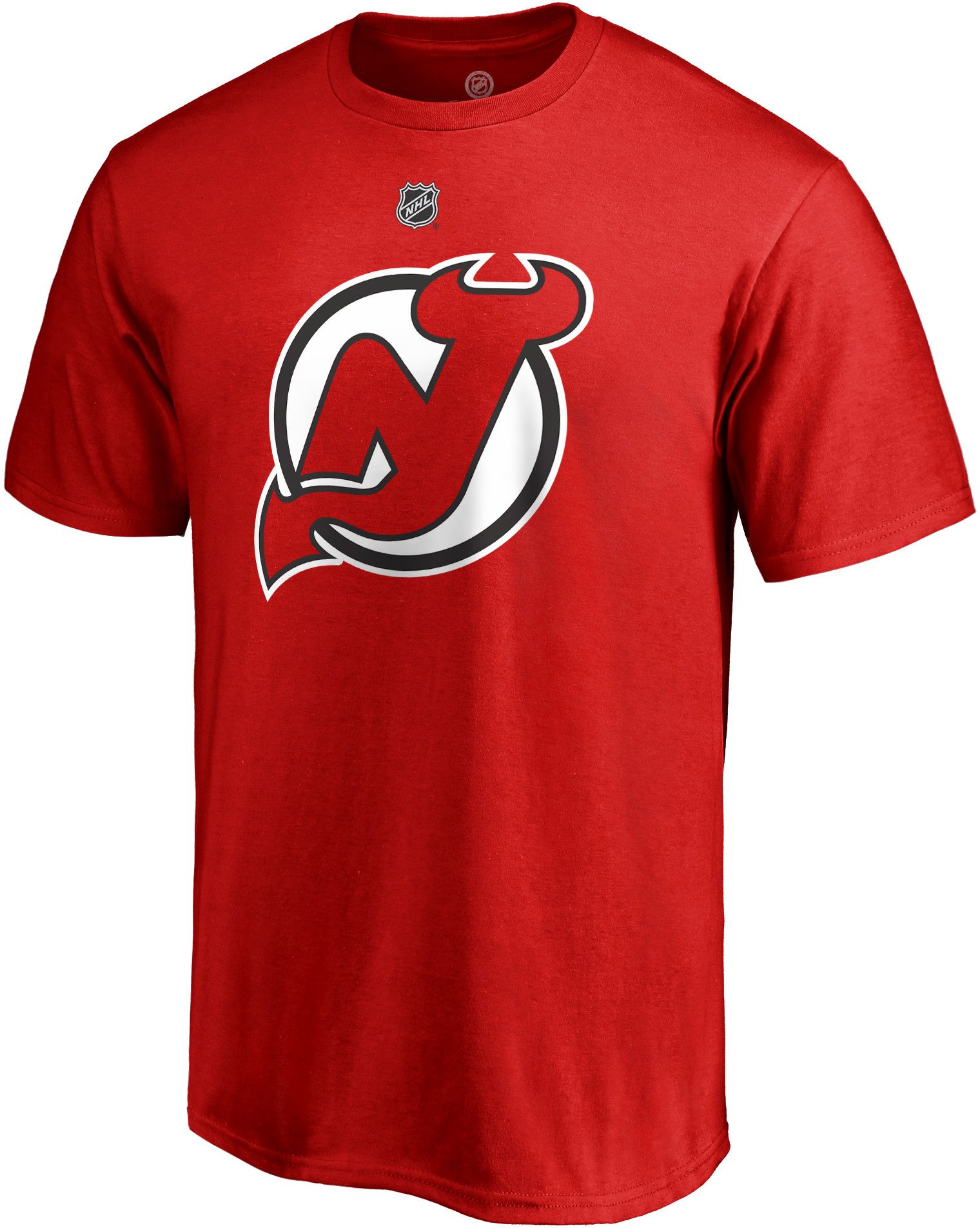 NHL Men's New Jersey Devils Nico Hischier #13 Red Player T-Shirt