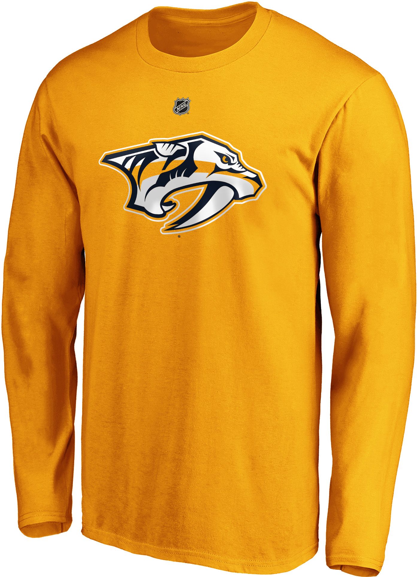 NHL Men's Nashville Predators Filip Forsberg #9 Gold Long Sleeve Player Shirt