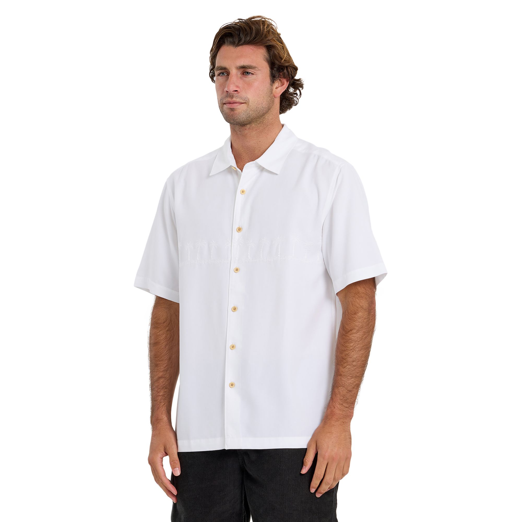 Quiksilver Men's Waterman Tahiti Palms Woven Short Sleeve Shirt product image