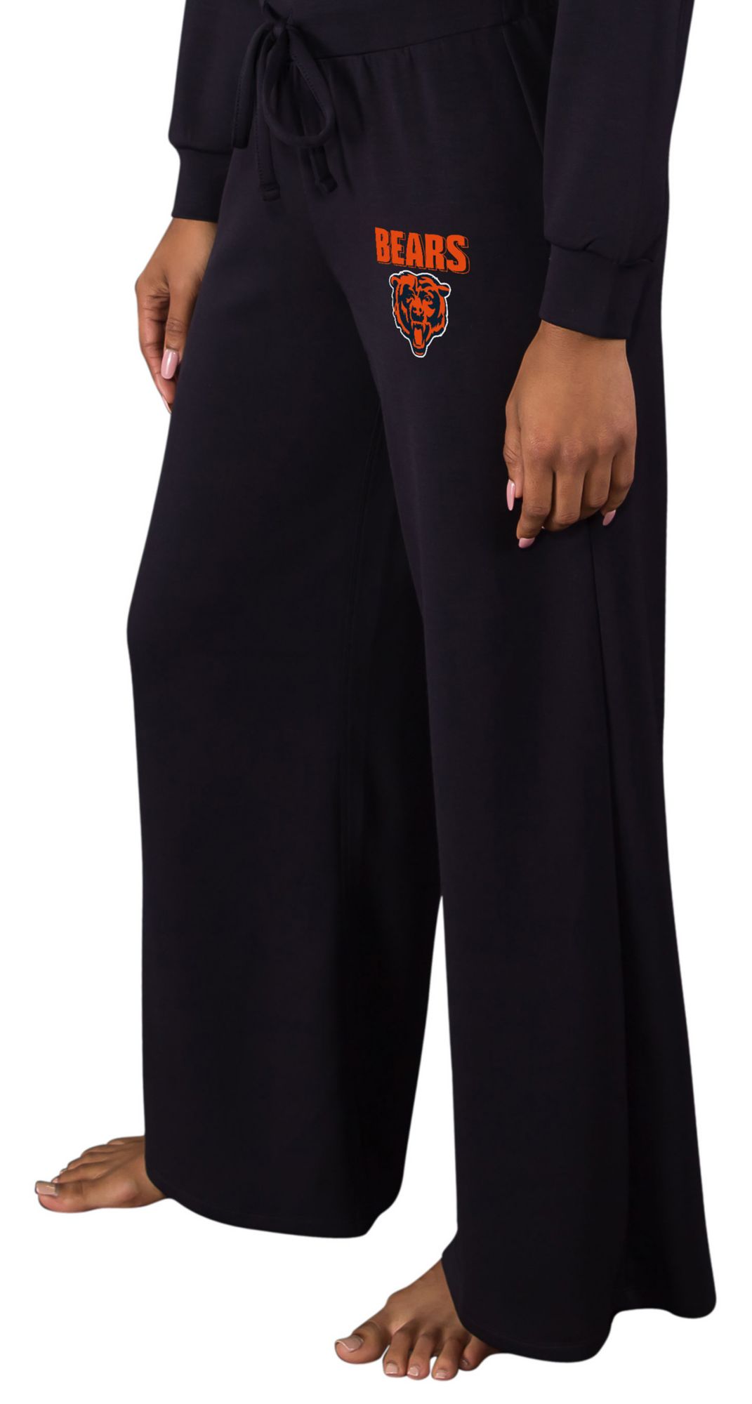 Concepts Sport Women's Chicago Bears Black Darby Wideleg Pant product image