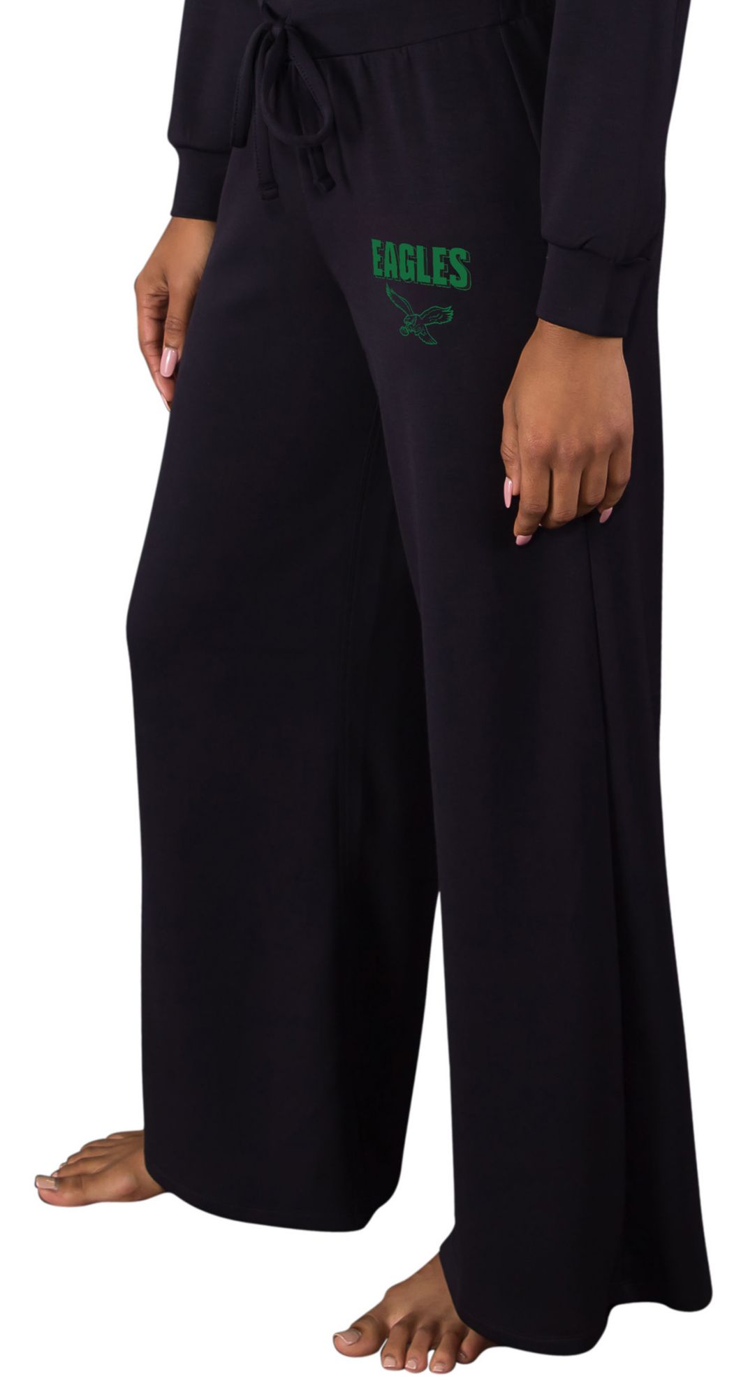 Concepts Sport Women's Philadelphia Eagles Black Darby Wideleg Pant product image