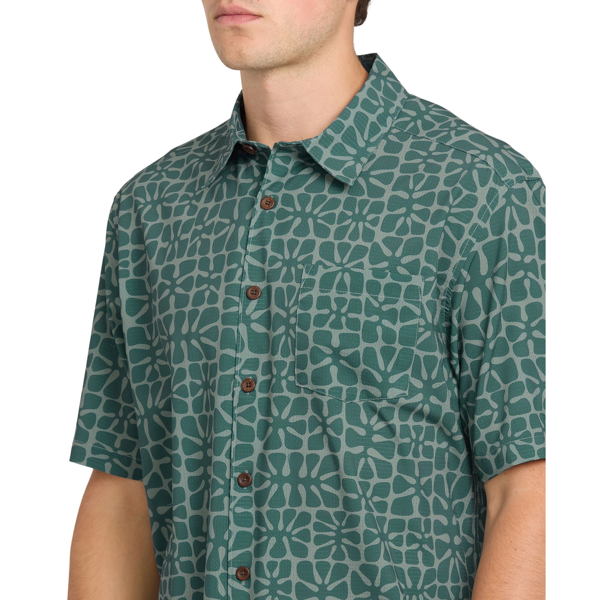 Quiksilver Men's Waterman Coral Sea Woven Short Sleeve Shirt product image