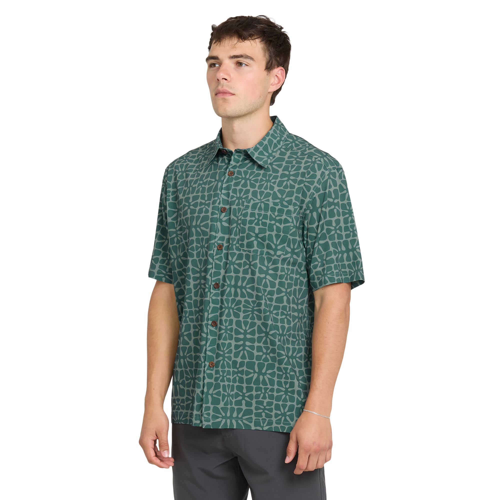 Quiksilver Men's Waterman Coral Sea Woven Short Sleeve Shirt product image