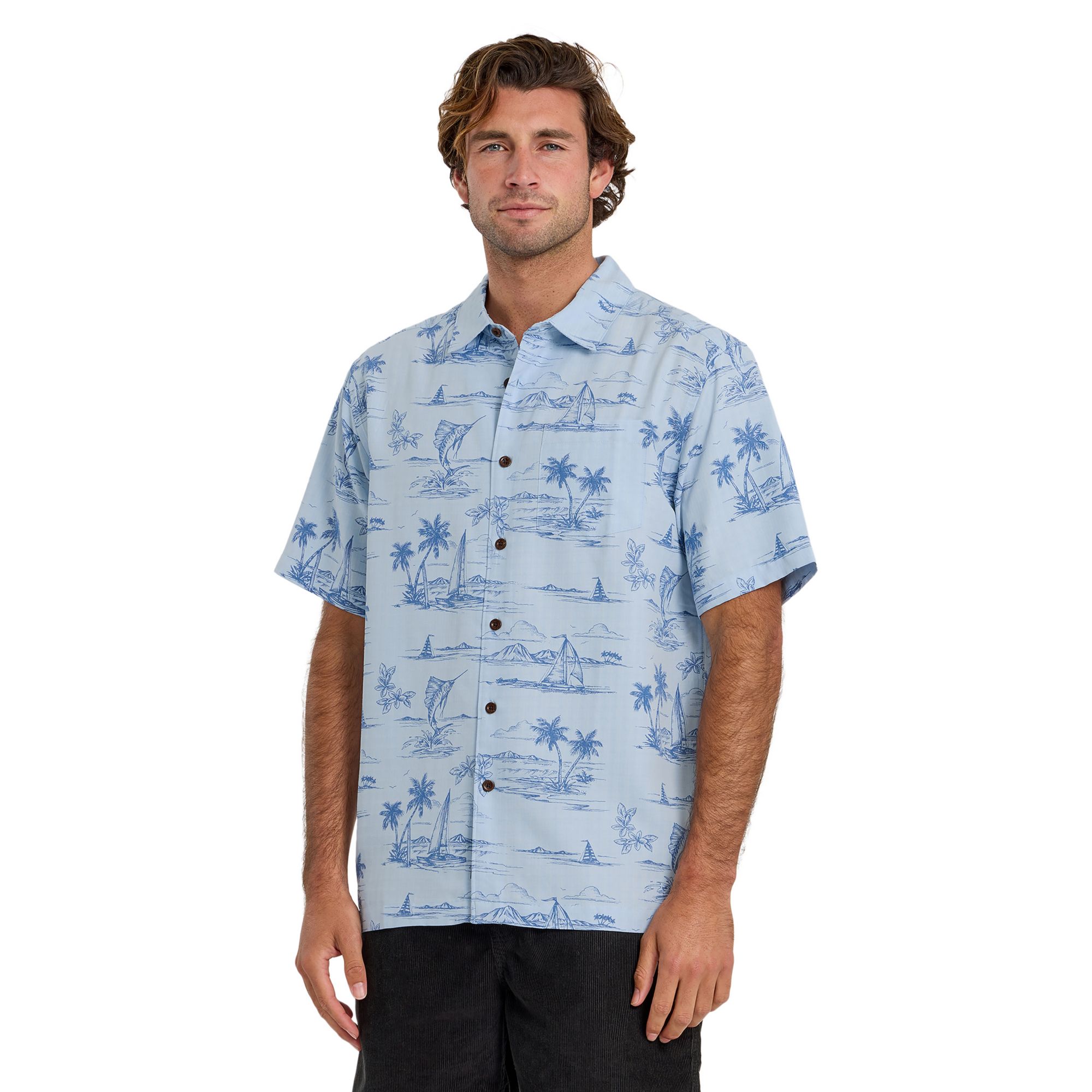 Quiksilver Men's Waterman Sail Away Woven Short Sleeve Shirt product image