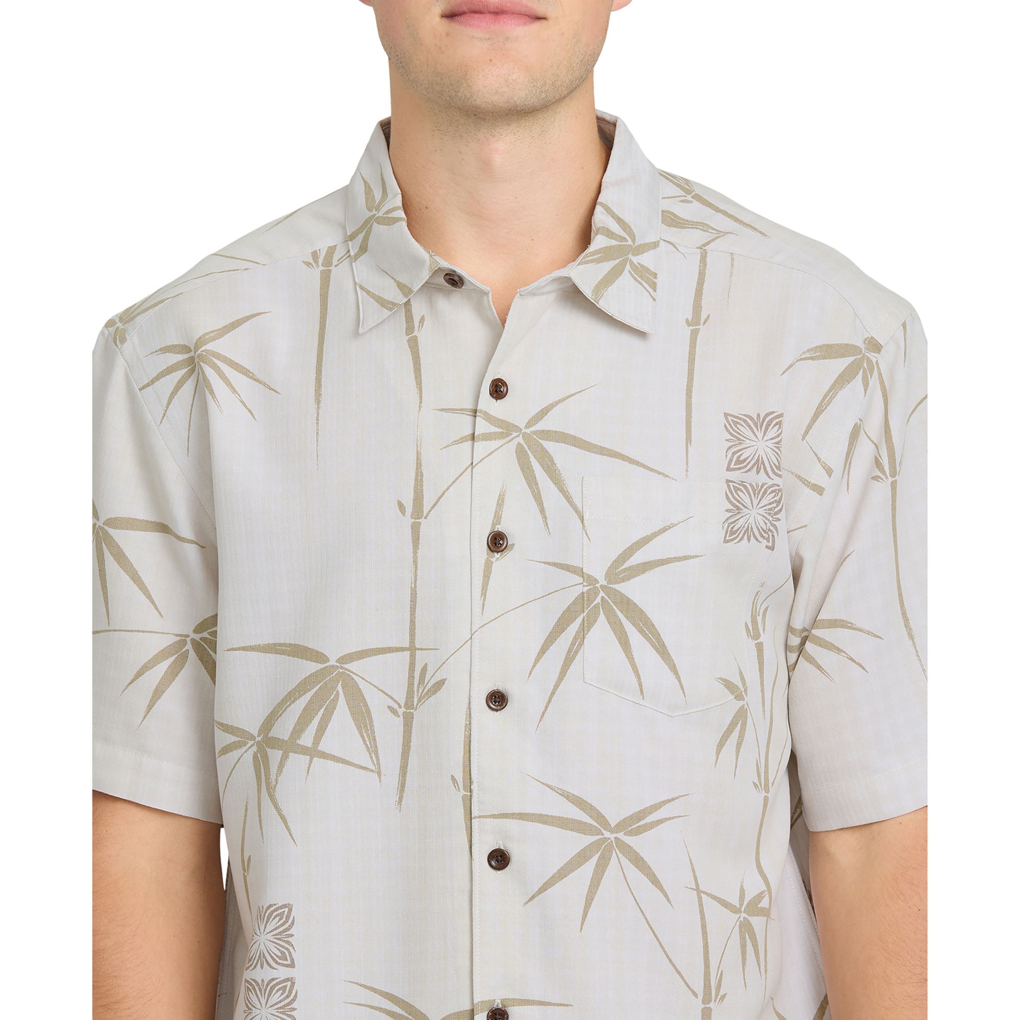 Quiksilver Men's Waterman Bamboo Bay Woven Short Sleeve Shirt product image
