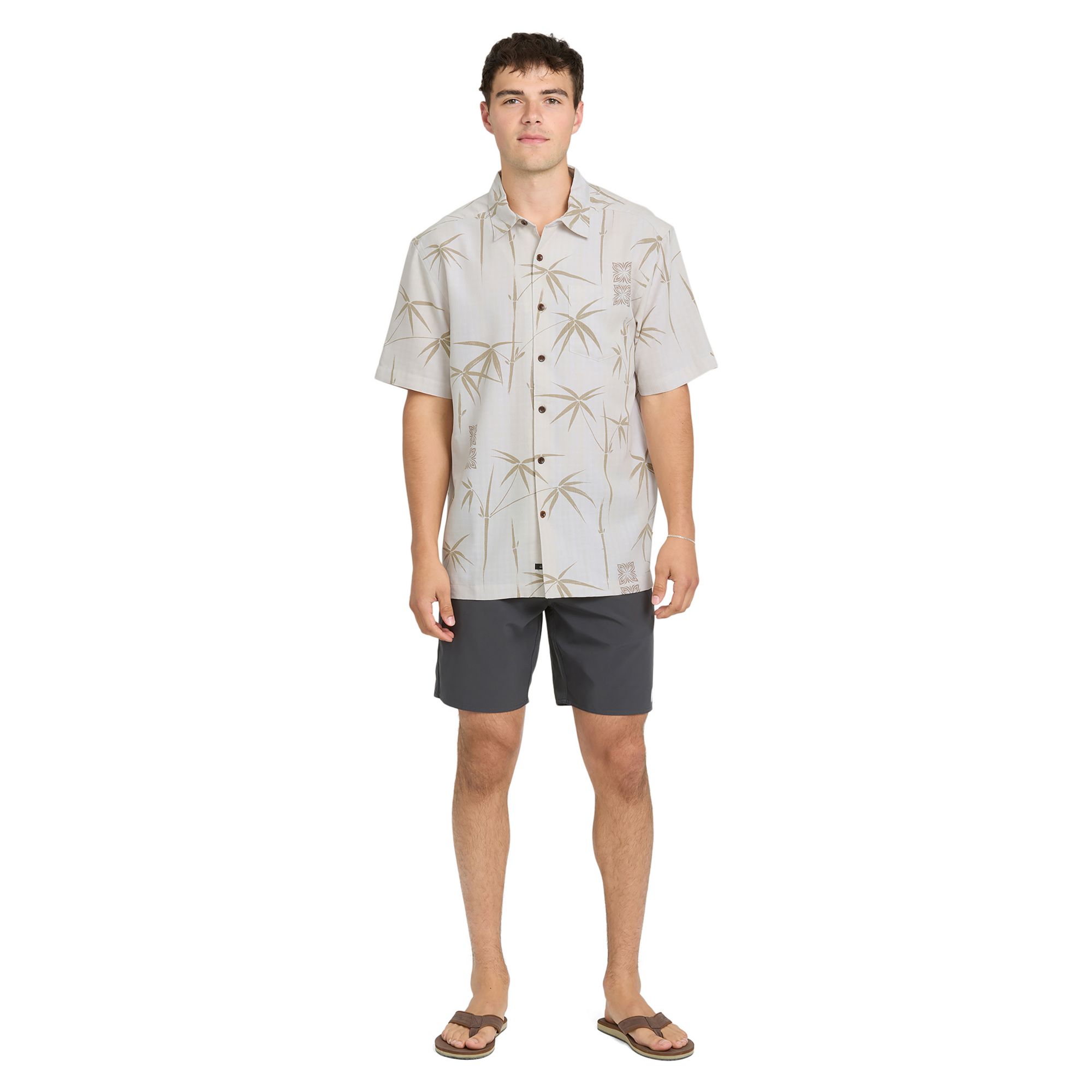 Quiksilver Men's Waterman Bamboo Bay Woven Short Sleeve Shirt product image