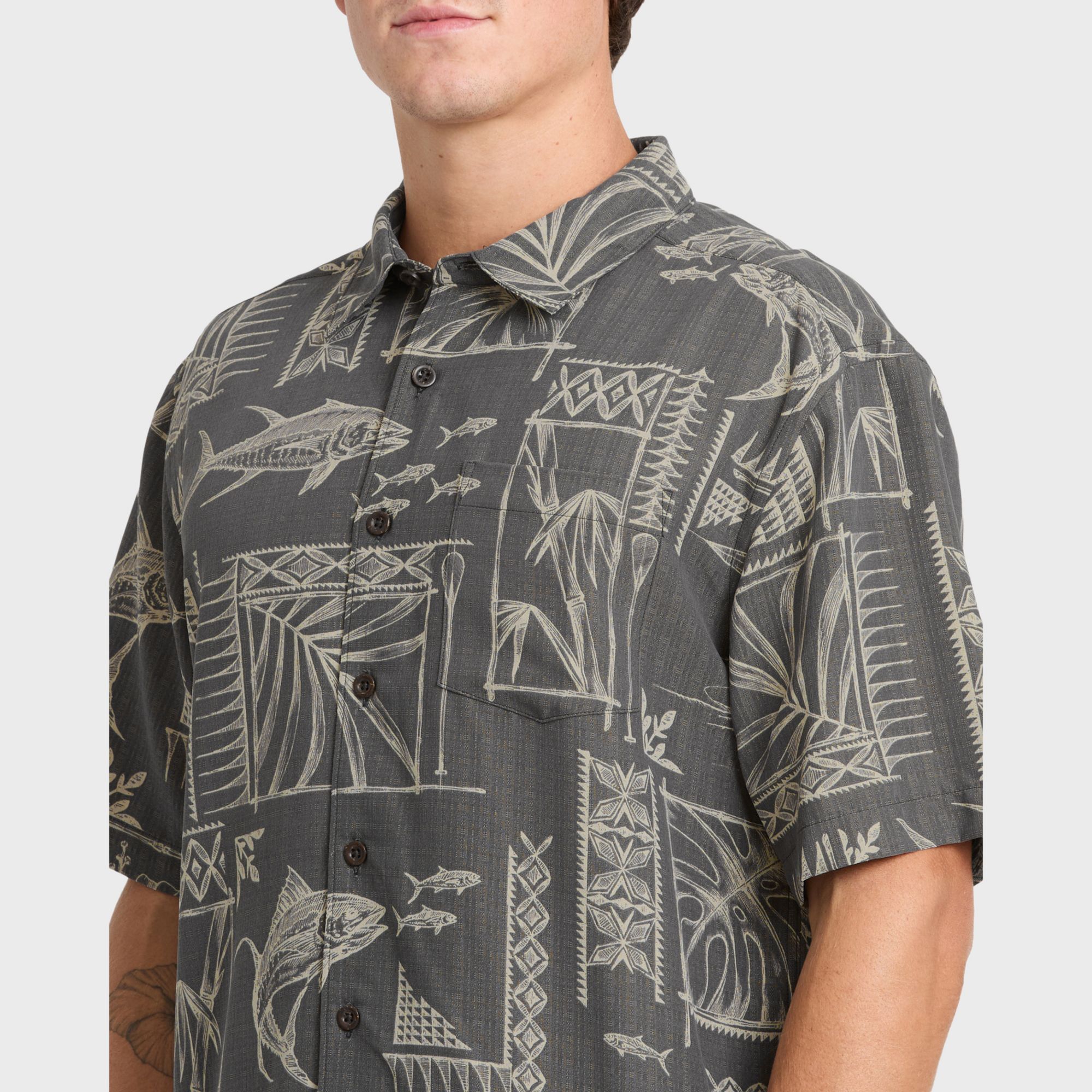 Quiksilver Men's Paradise Bay Woven Short Sleeve Shirt product image