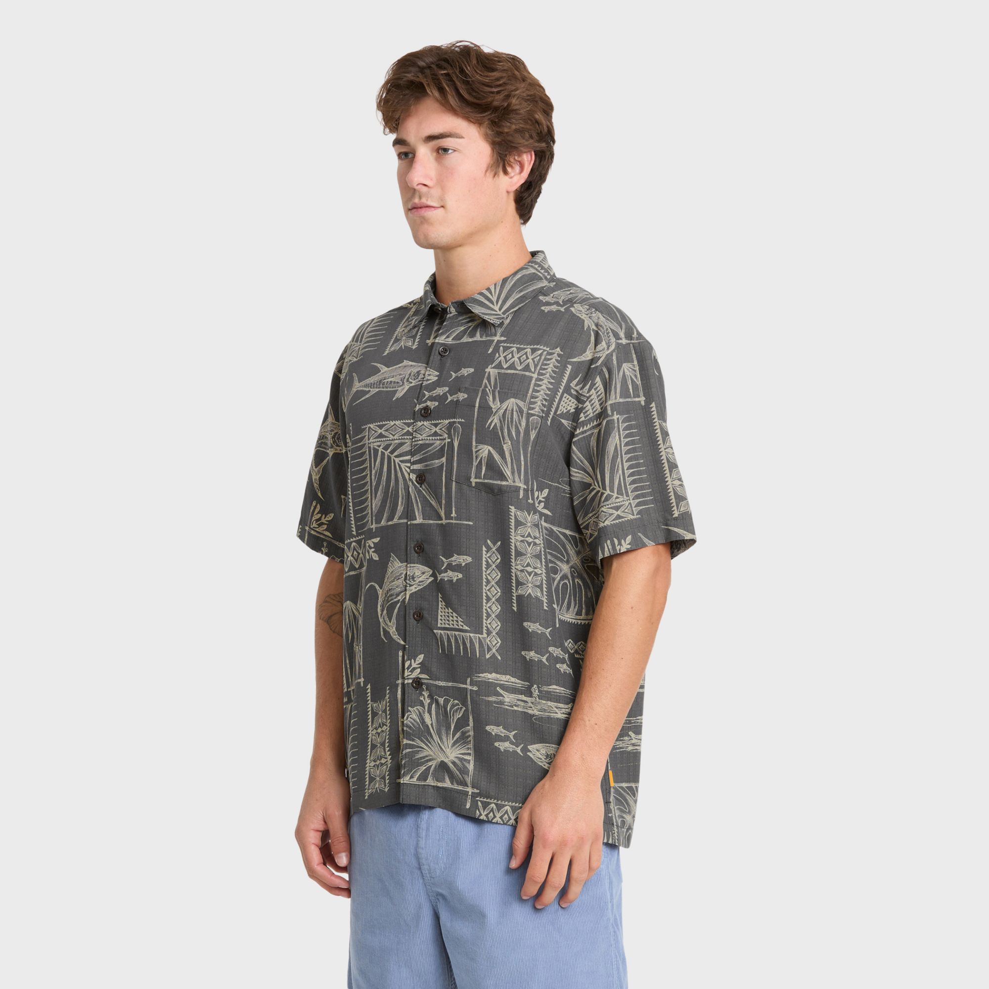 Quiksilver Men's Paradise Bay Woven Short Sleeve Shirt product image