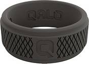 QALO Men's Dark Grey Step Edge Crosshatch Q2X Silicone Ring product image