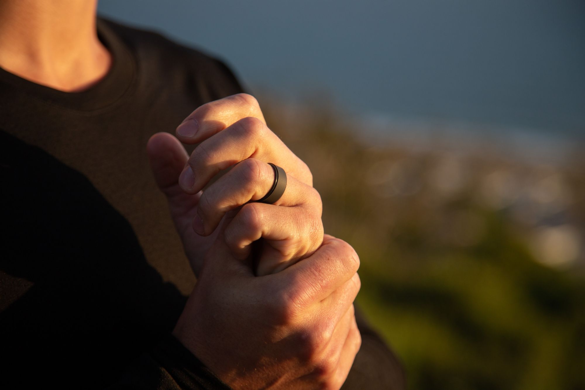QALO Men's Step Edge Silicone Ring product image