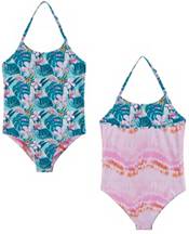 Andy & Evan Girls' Reversible Multicolor One-Piece Swimsuit product image