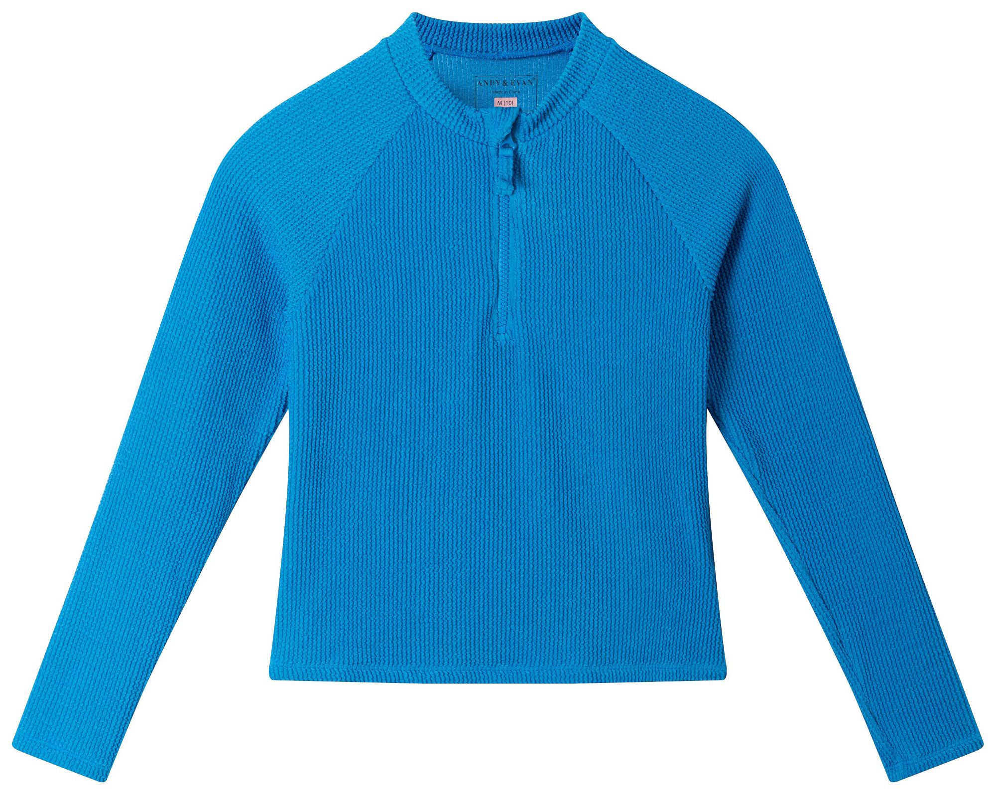 Andy & Evan Girls' 1/4-Zip Textured Rashguard product image