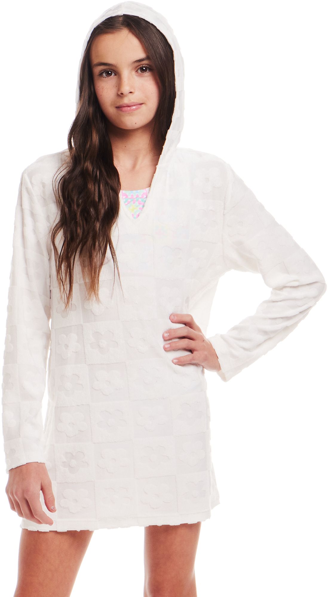 Andy & Evan Girls' Terry Hooded Cover-Up product image