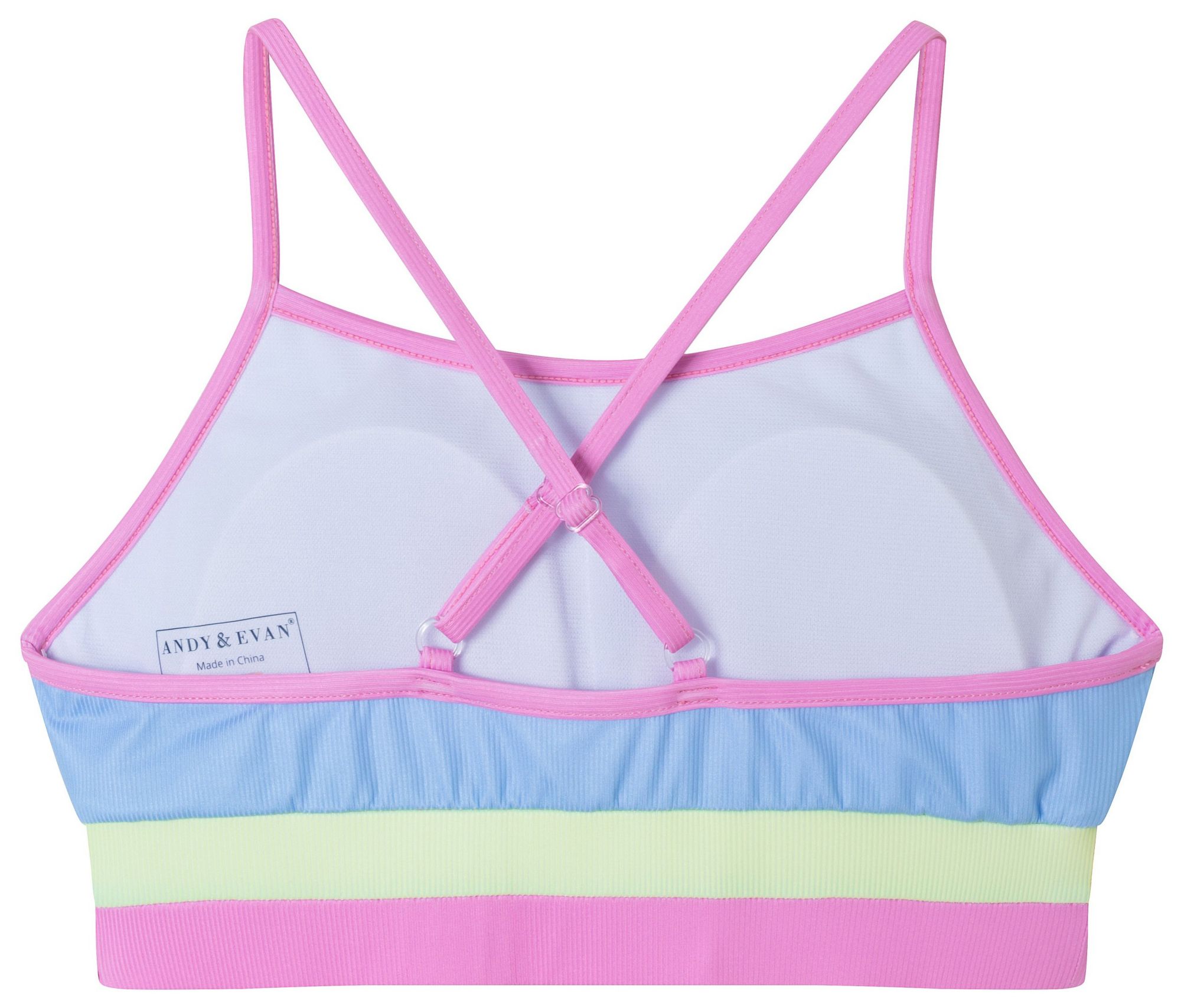 Andy & Evan Girls' Ribbed Colorblock Bikini Set product image