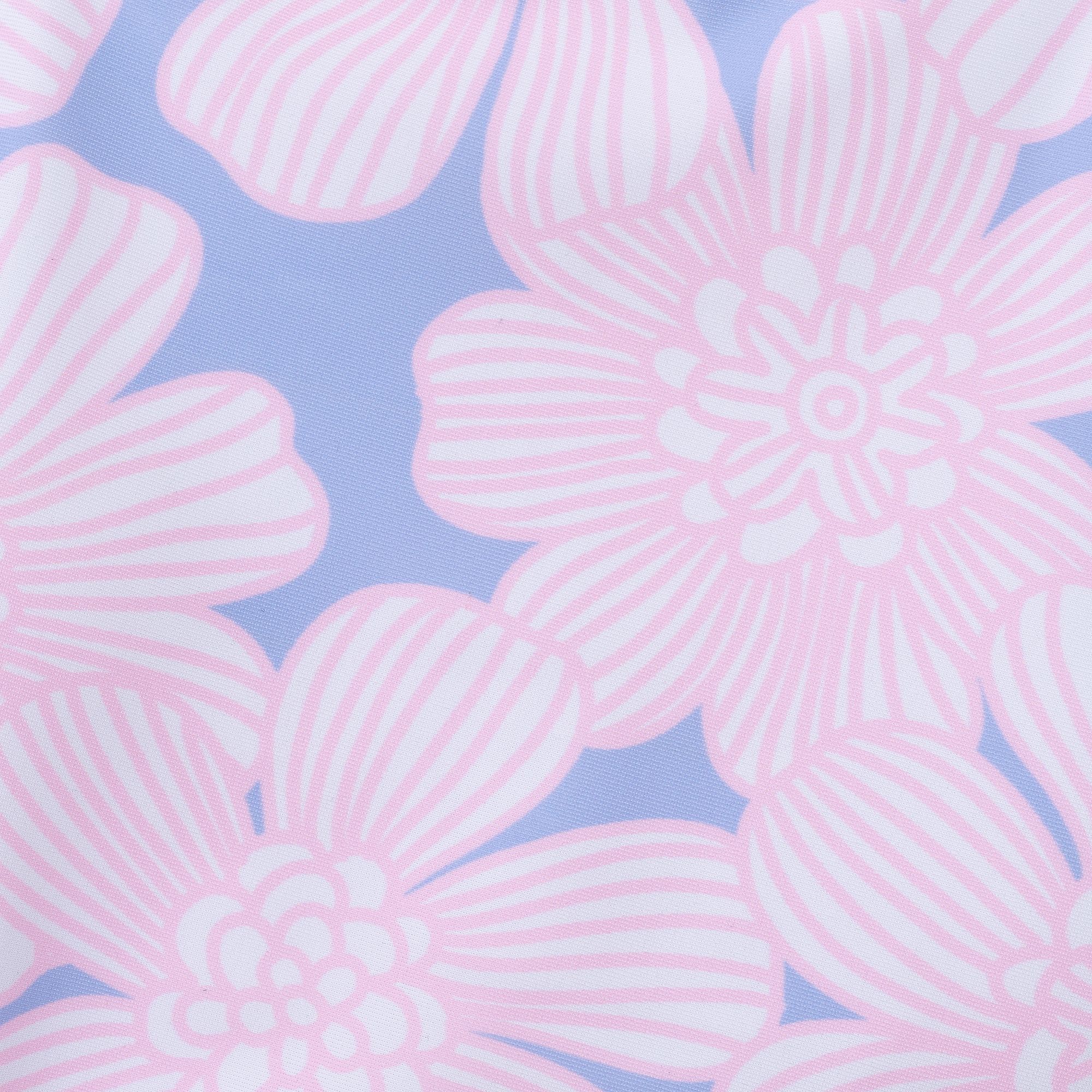 Andy & Evan Girls' One Shoulder Floral Stripe Cutout One Piece Swimsuit product image