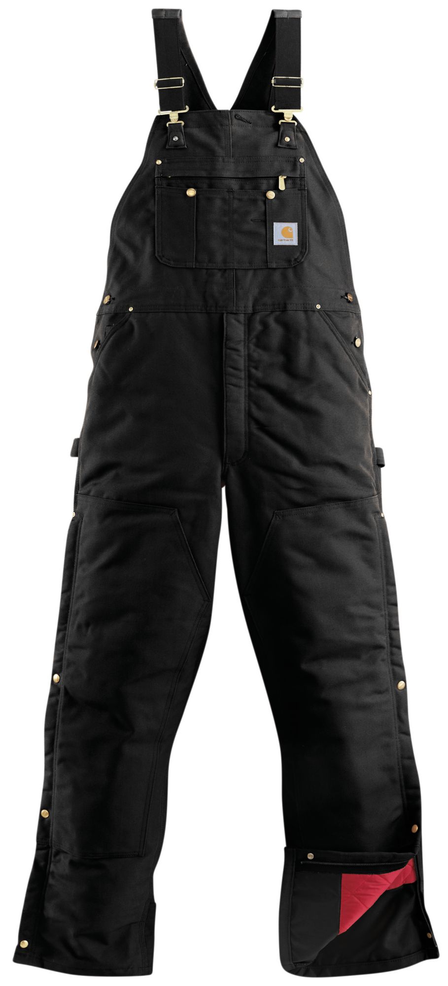 Carhartt Men's Zip-To-Thigh Quilt Lined Duck Bibs product image