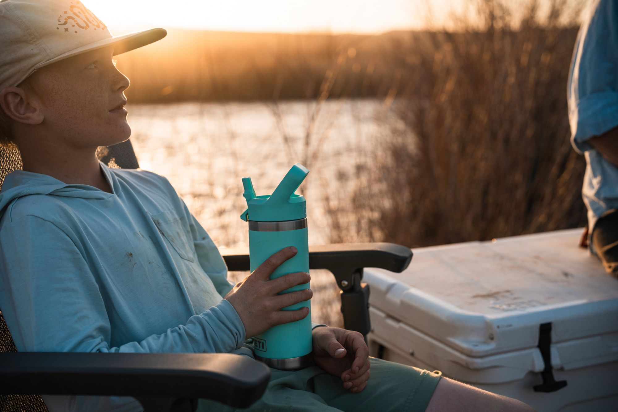 YETI 18 oz. Rambler Bottle with Color-Matched Straw Cap product image