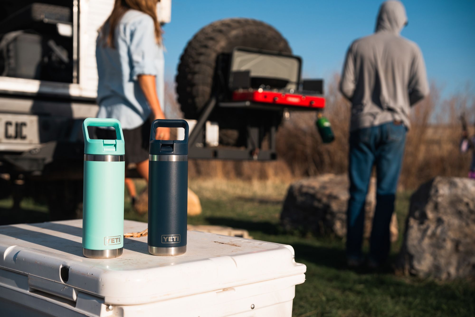 YETI 18 oz. Rambler Bottle with Color-Matched Straw Cap product image