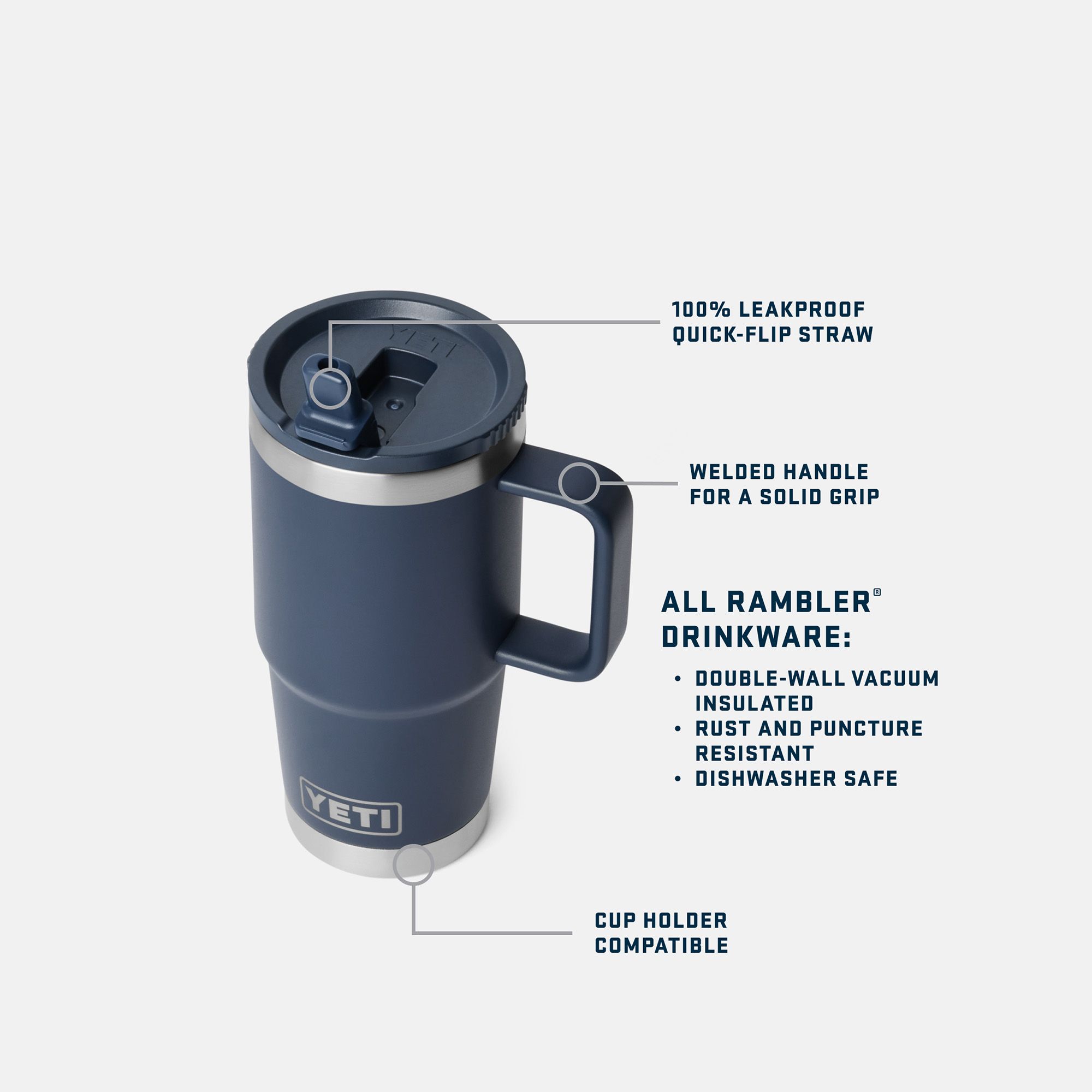 YETI 20 oz. Rambler Travel Straw Mug product image