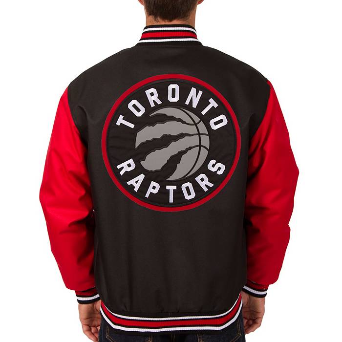 JH Design Men's Toronto Raptors Black Varsity Jacket, XXXL