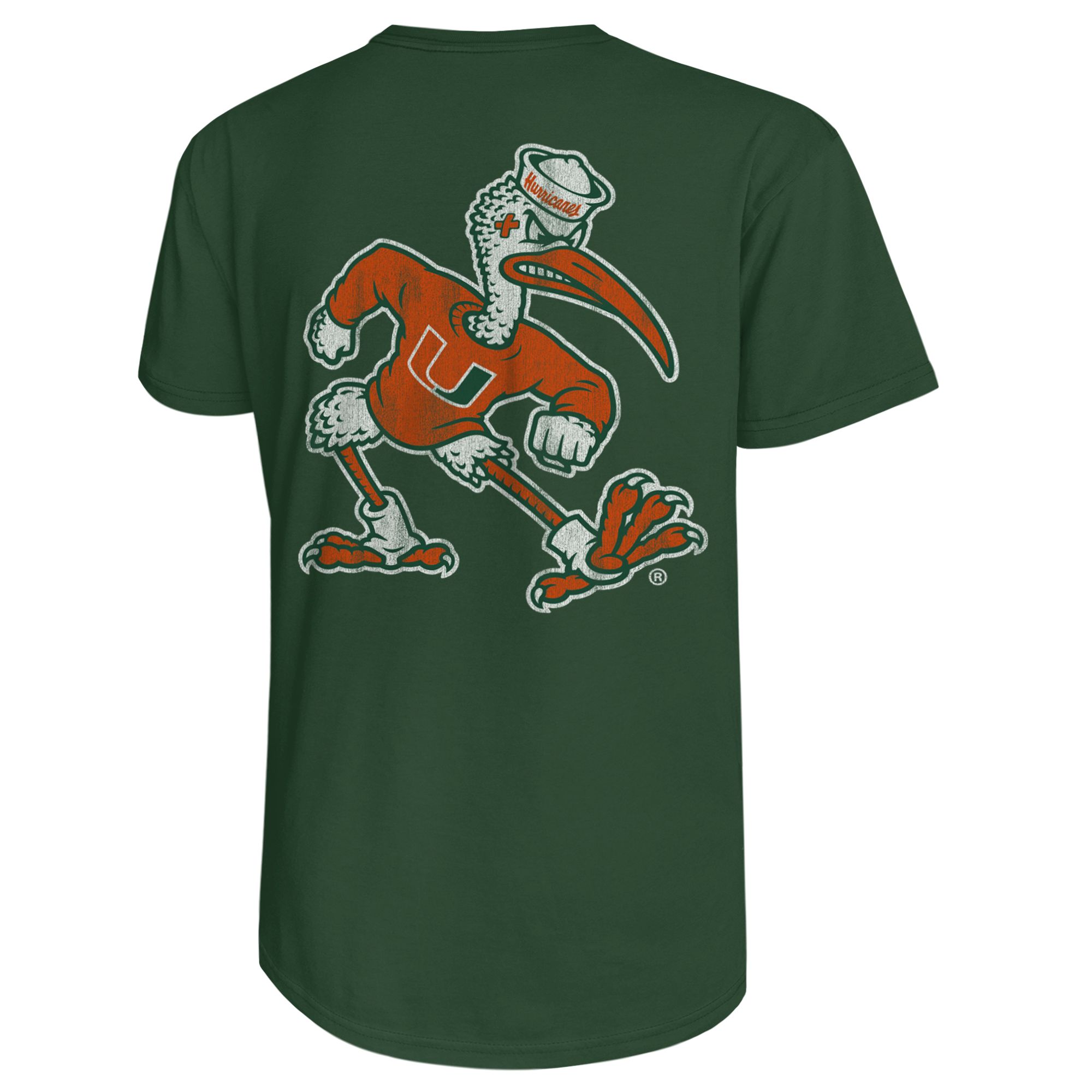 Retro Brand Men's Miami Hurricanes Green Vintage T-Shirt product image