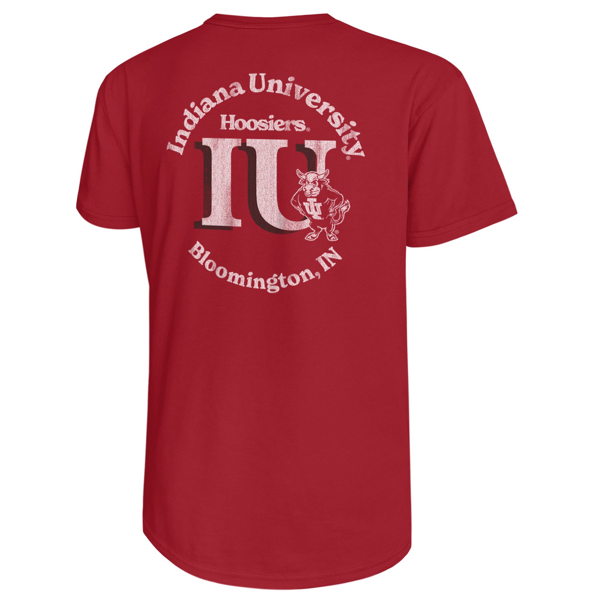 Retro Brand Men's Indiana Hoosiers Red Back Hit T-Shirt product image