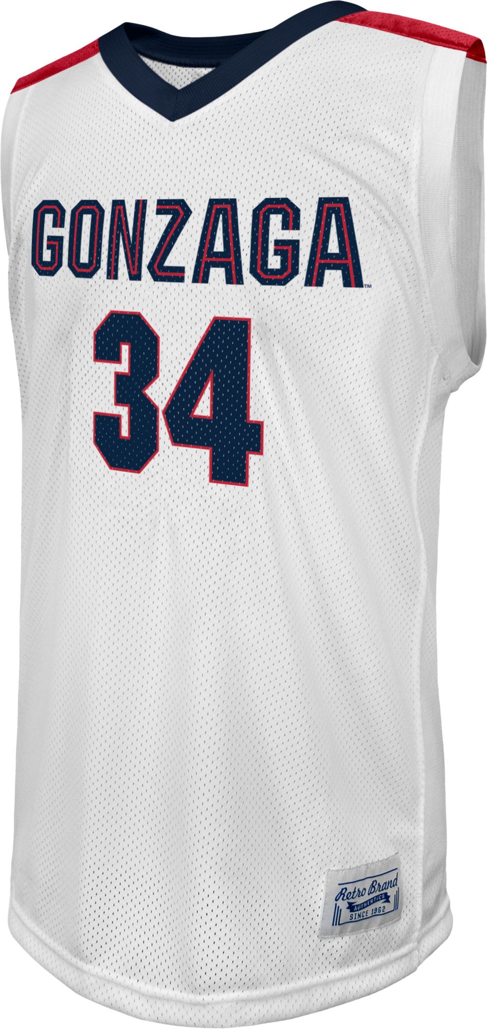 Retro Brand Men's Gonzaga Bulldogs Chet Holmgren #34 White Replica Basketball Jersey product image