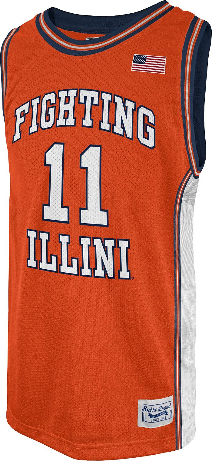 Nike Men's Illinois Fighting Illini #1 Orange Replica Basketball Jersey