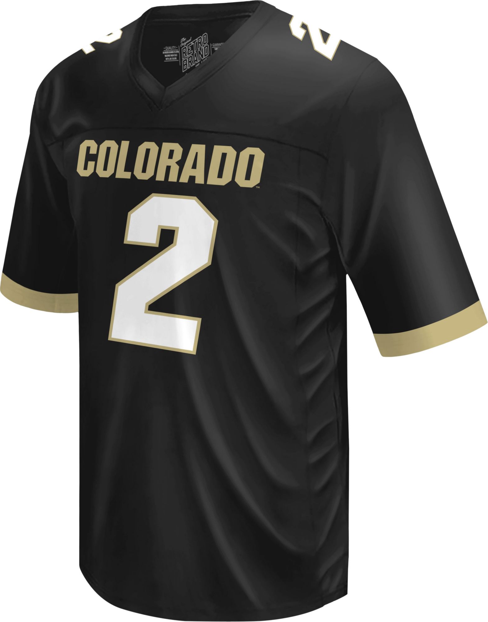 Retro Brand Men's Colorado Buffaloes Shedeur Sanders #2 Black Replica Football Jersey product image