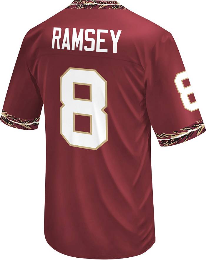 Retro Brand Men's Florida State Seminoles Jalen Ramsey #8 Garnet Replica Football Jersey, Small, Red