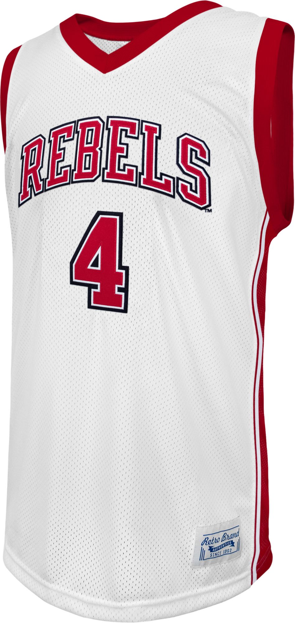 Retro Brand Men's Unlv Rebels Larry Johnson #4 White Replica Basketball ...