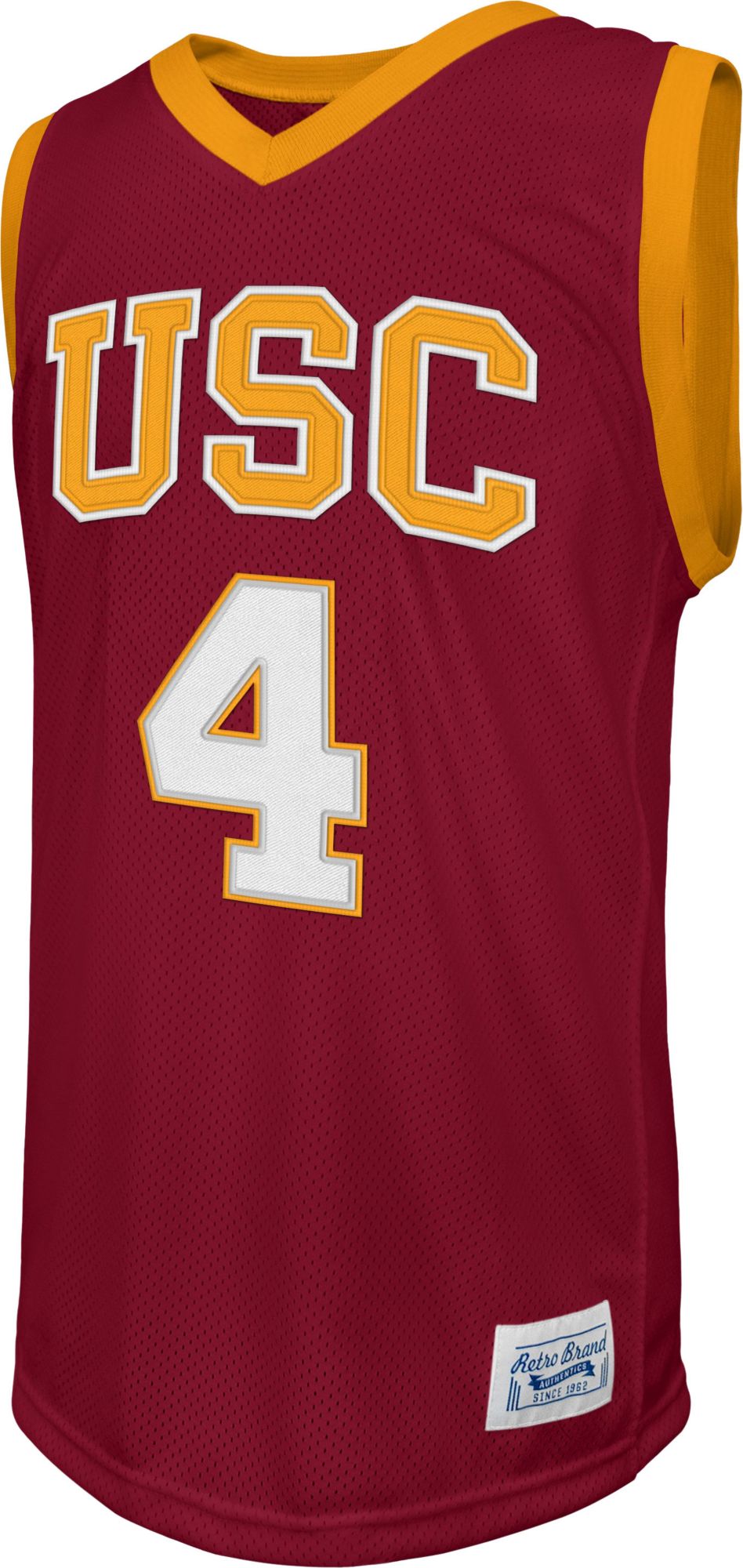 Original Retro Brand Men's USC Trojans Crimson Evan Mobley Replica Basketball Jersey