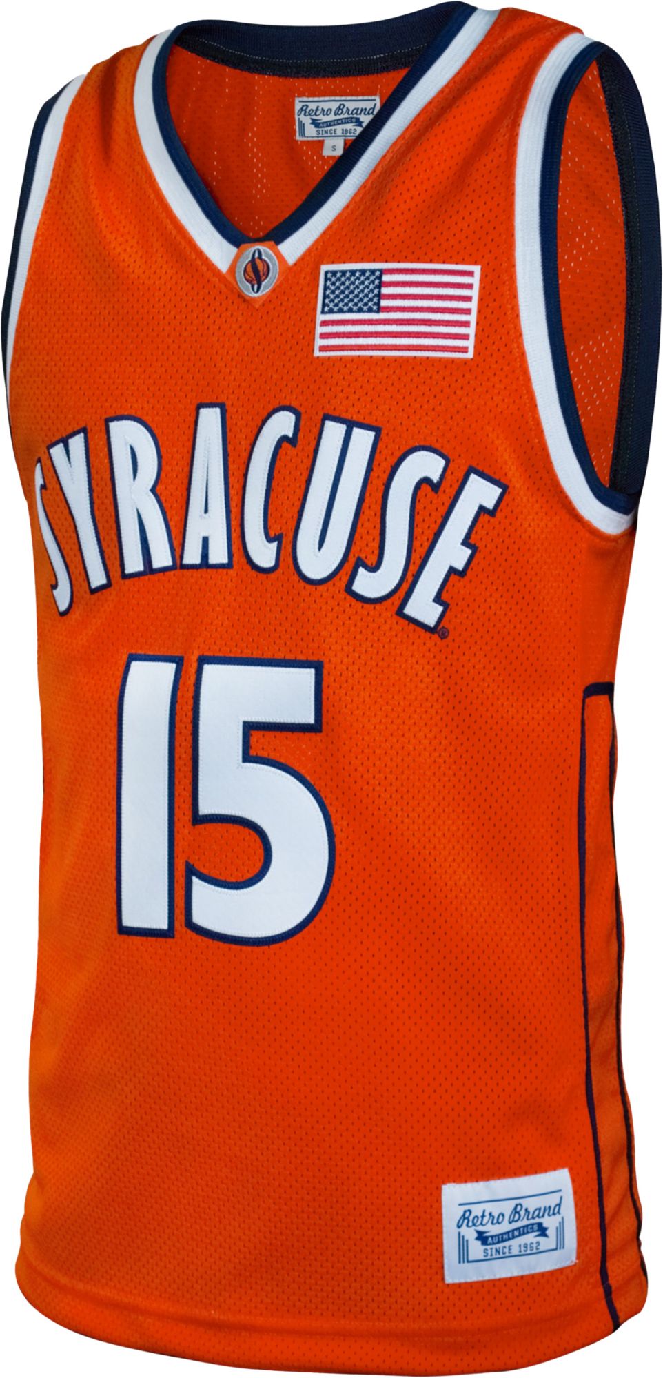 Original Retro Brand Men's Carmelo Anthony Syracuse Orange #15 Orange Retro Basketball Jersey product image