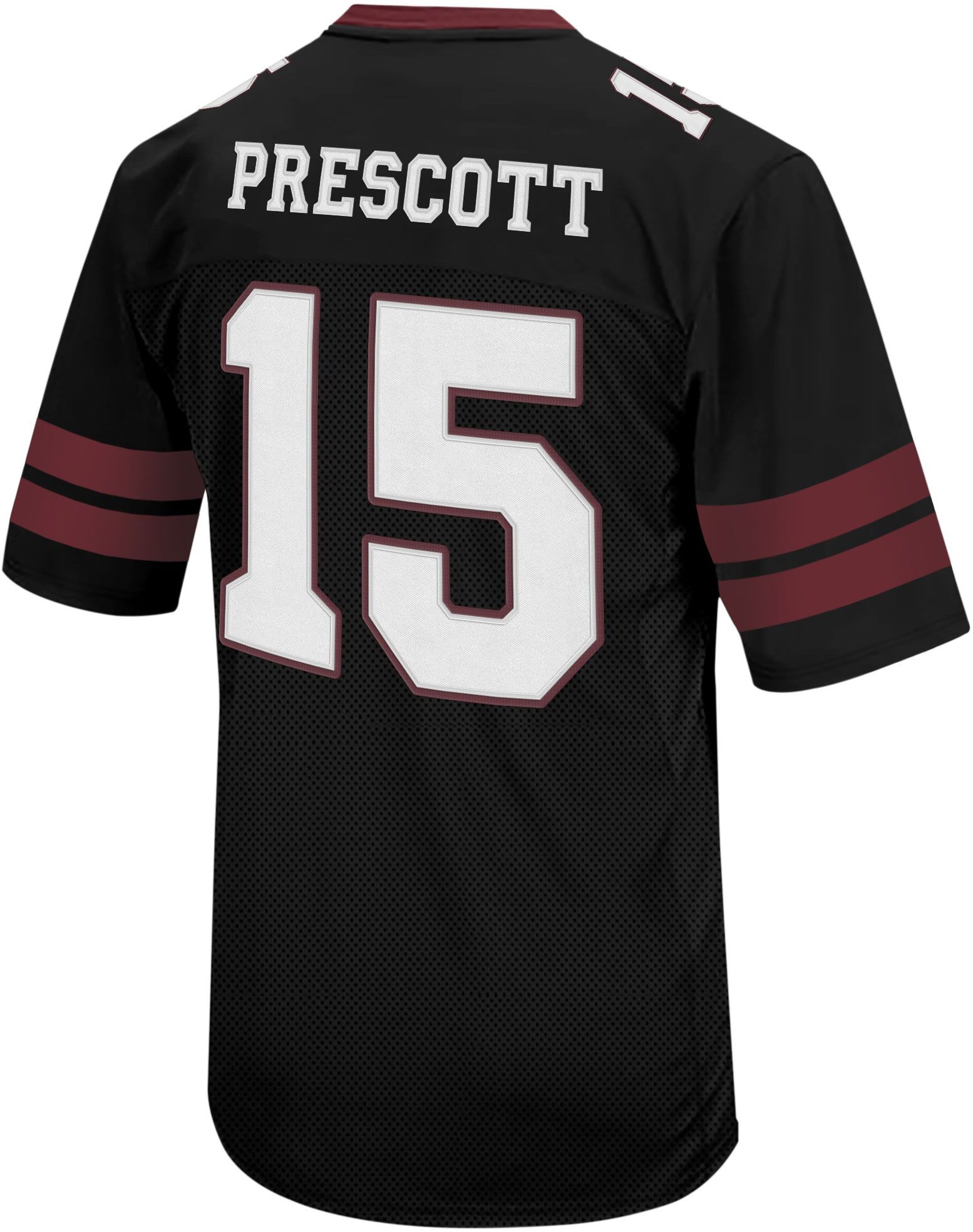 Retro Brand Men's Mississippi State Bulldogs Dak Prescott #15 Black Replica Football Jersey product image