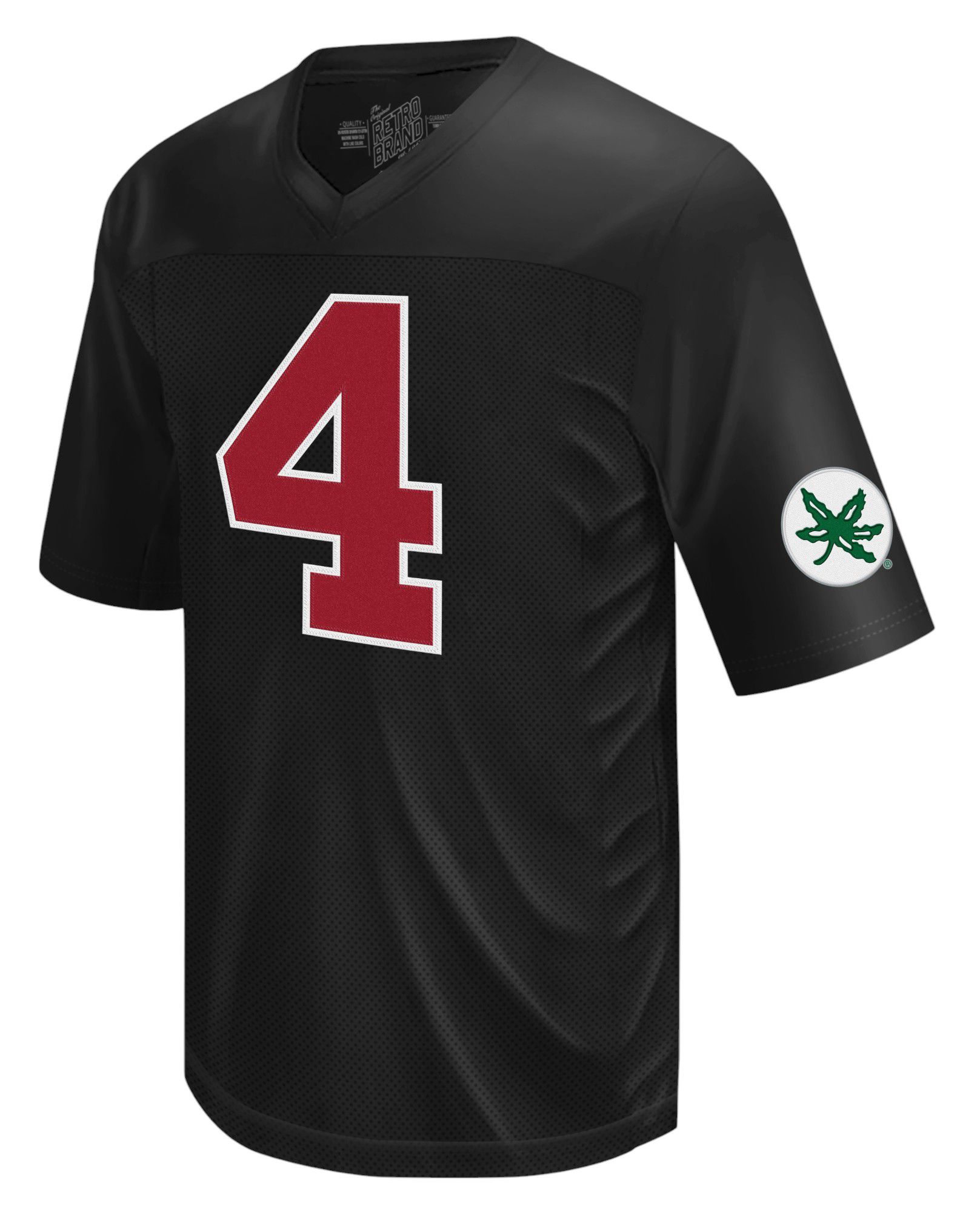 Retro Brand Men's Ohio State Buckeyes Jeremiah Smith #4 Black Tackle Twill  Replica Football Jersey product image