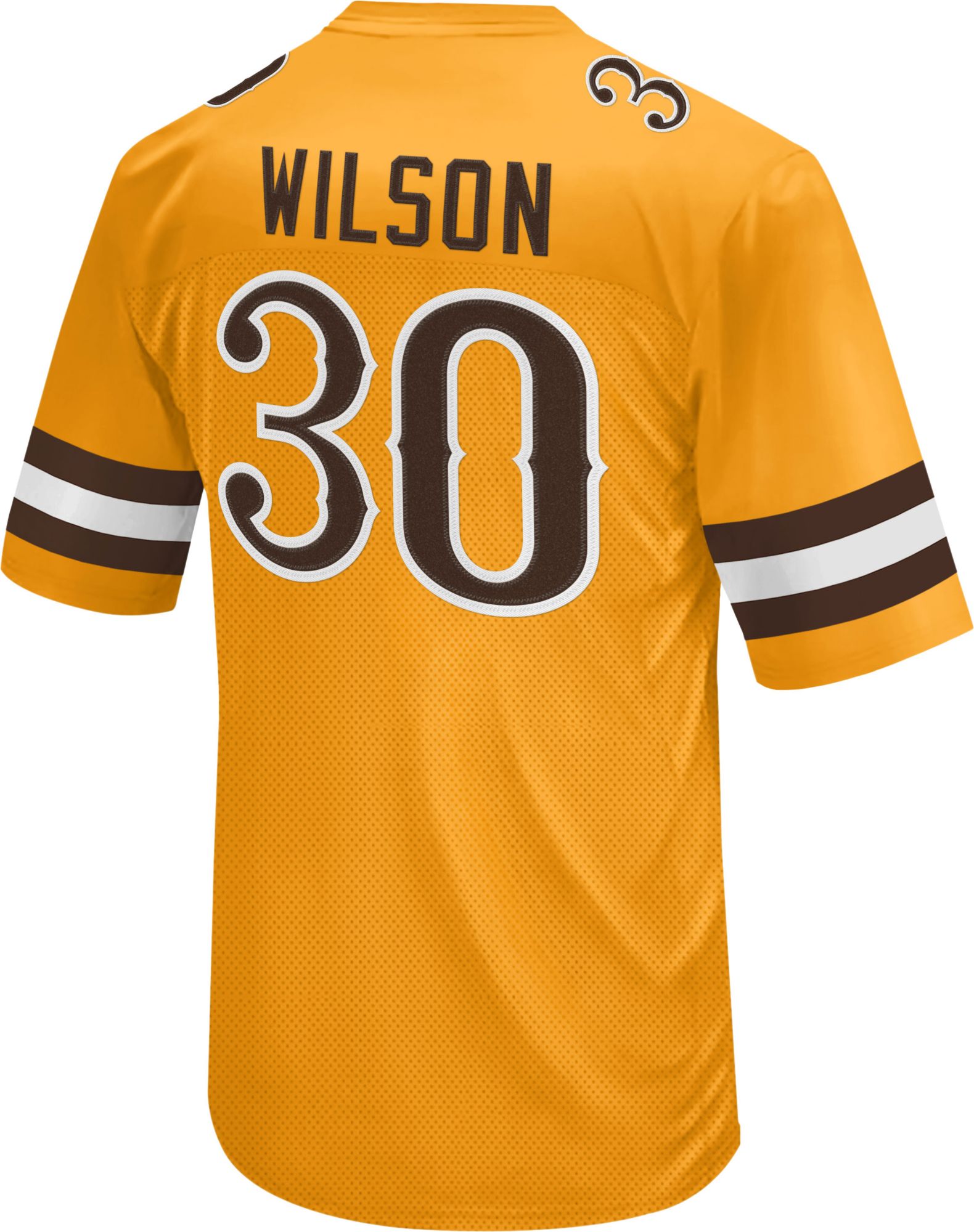 Retro Brand Men's Wyoming Cowboys Logan Wilson #30 Gold Replica Football Jersey product image