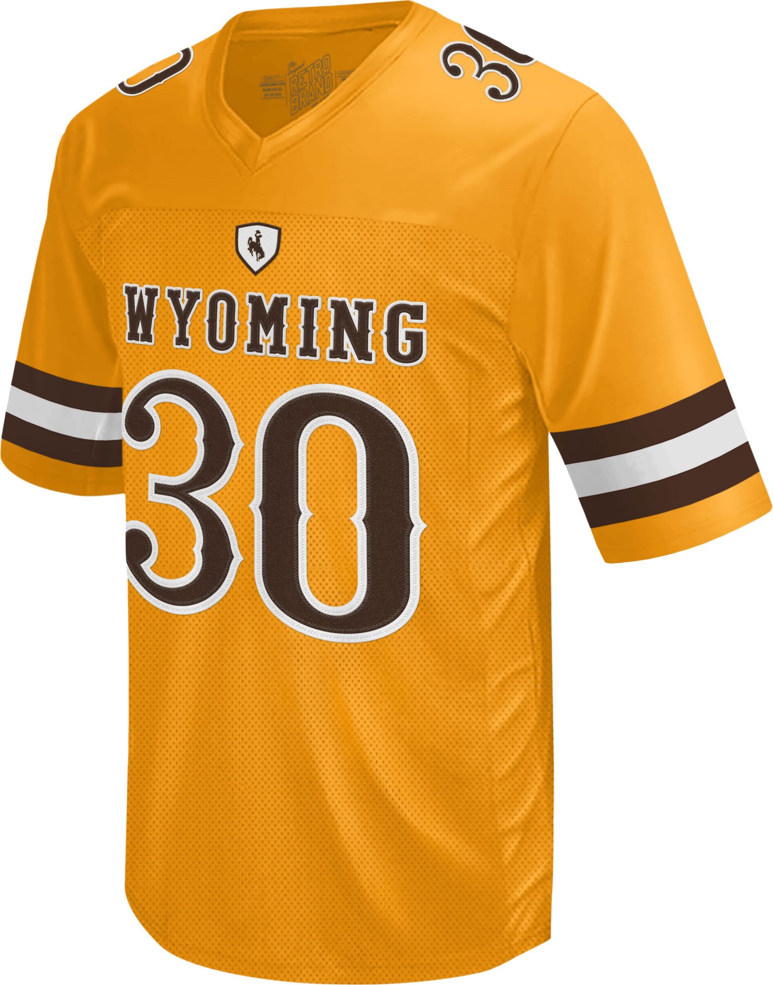 Retro Brand Men's Wyoming Cowboys Logan Wilson #30 Gold Replica Football Jersey