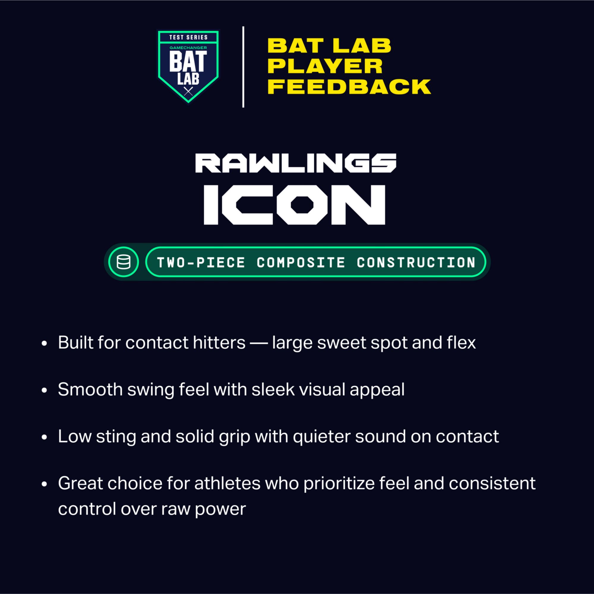 Rawlings Icon Pro Preferred Limited Edition BBCOR Bat 2025 (-3) product image