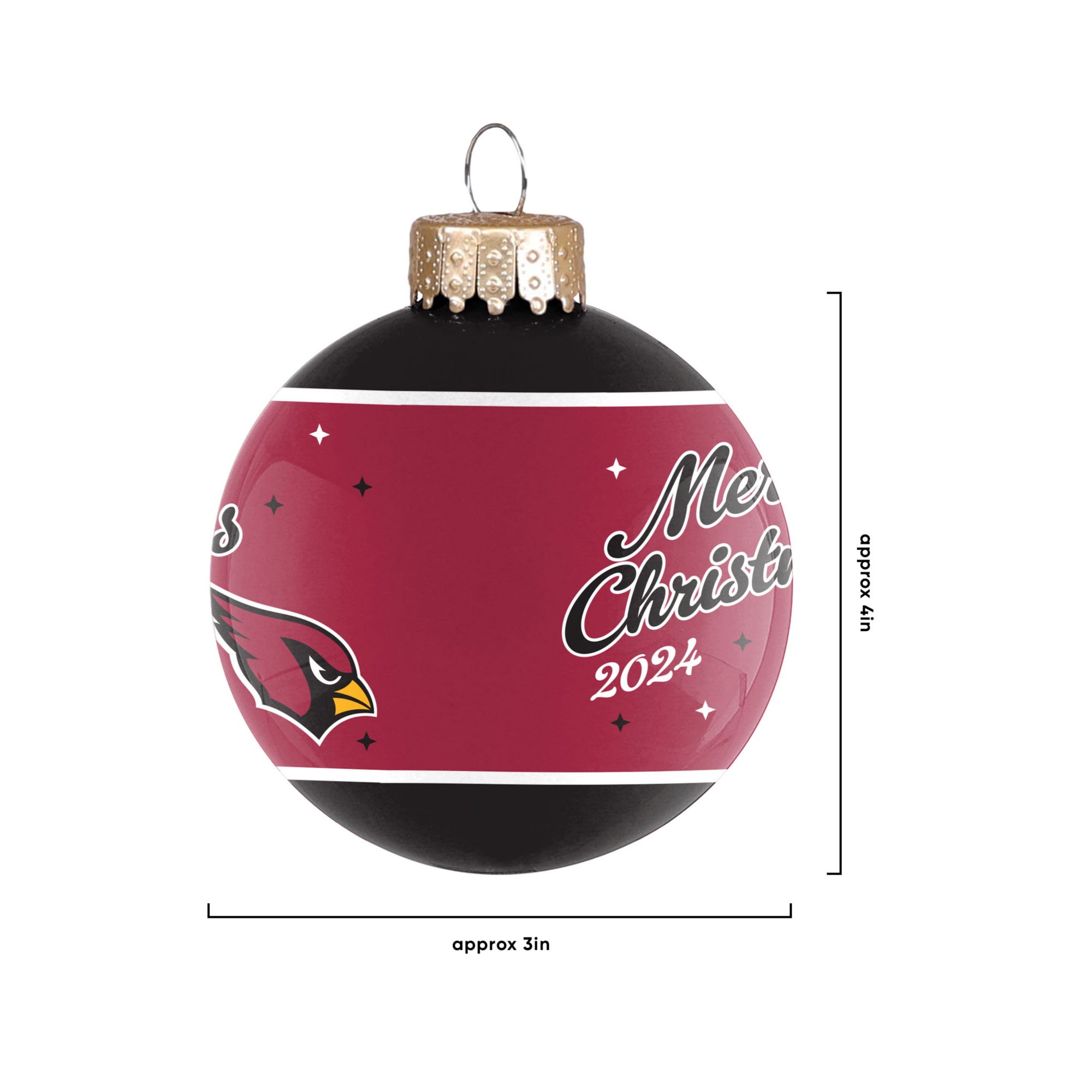 FOCO Arizona Cardinals Glass Ball Ornament product image