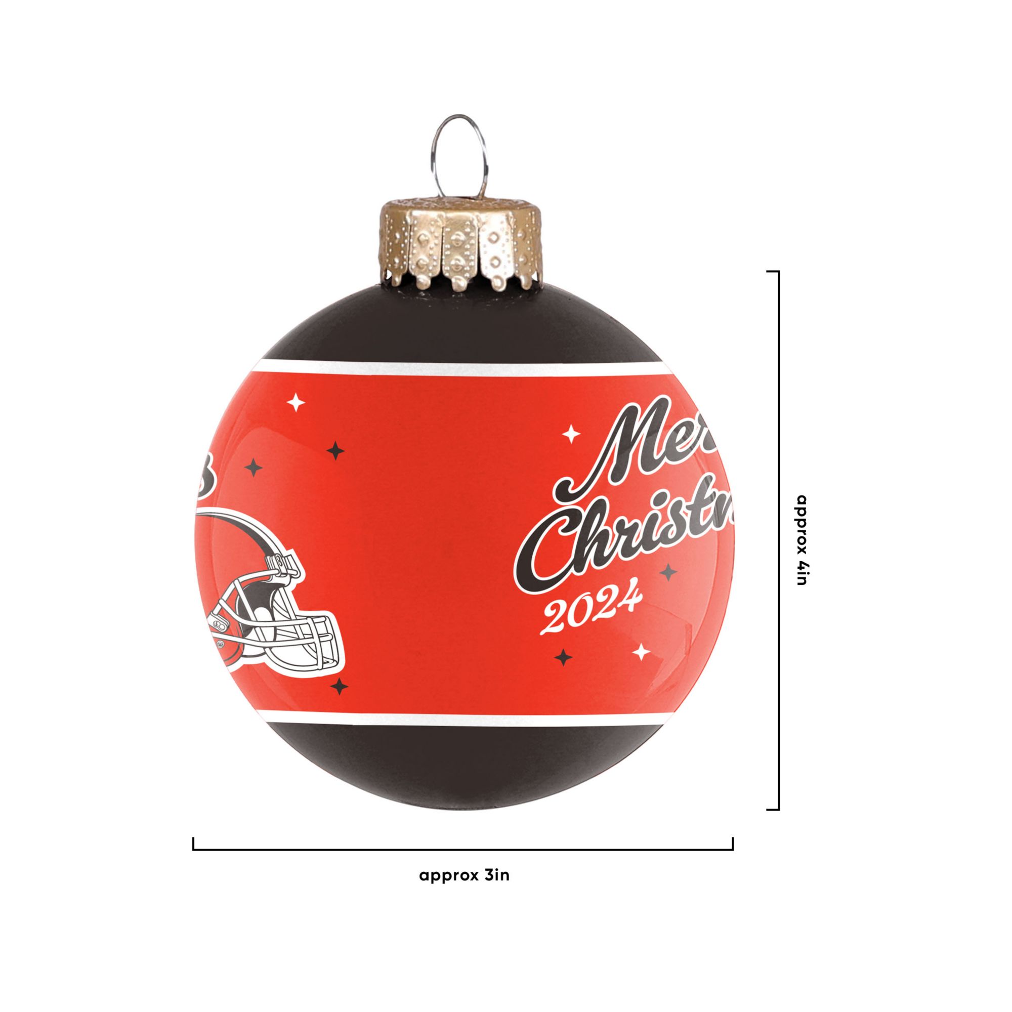 FOCO Cleveland Browns Glass Ball Ornament product image