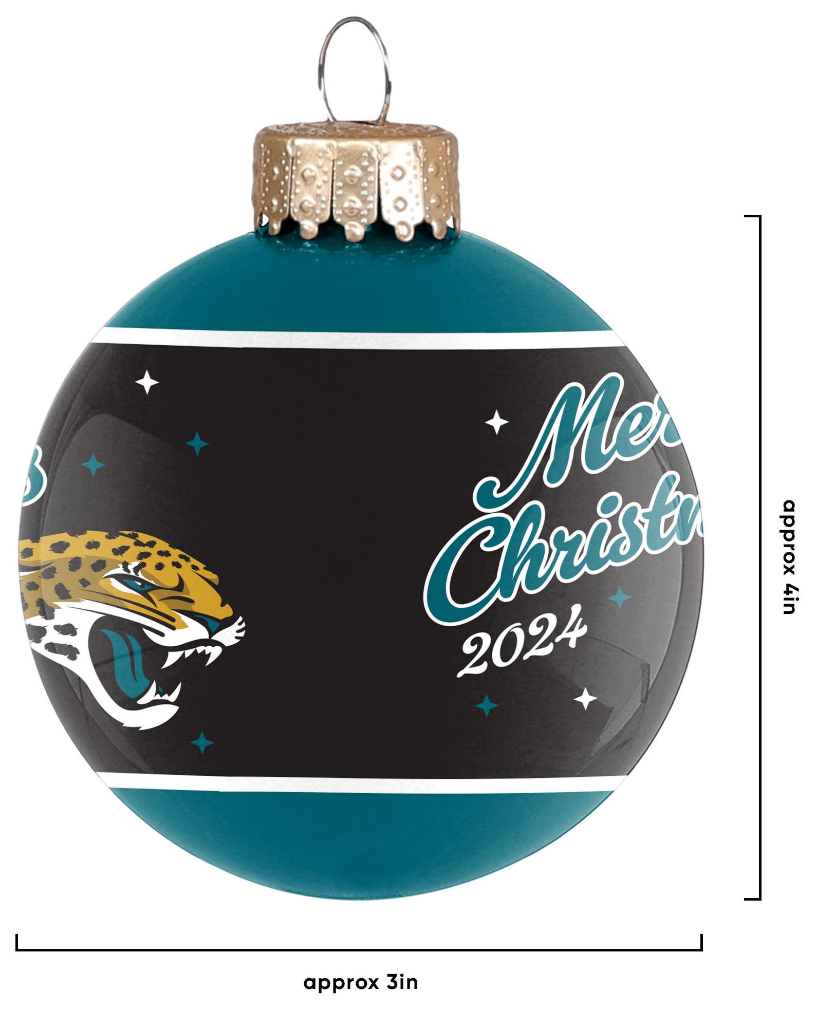 FOCO Jacksonville Jaguars Glass Ball Ornament product image