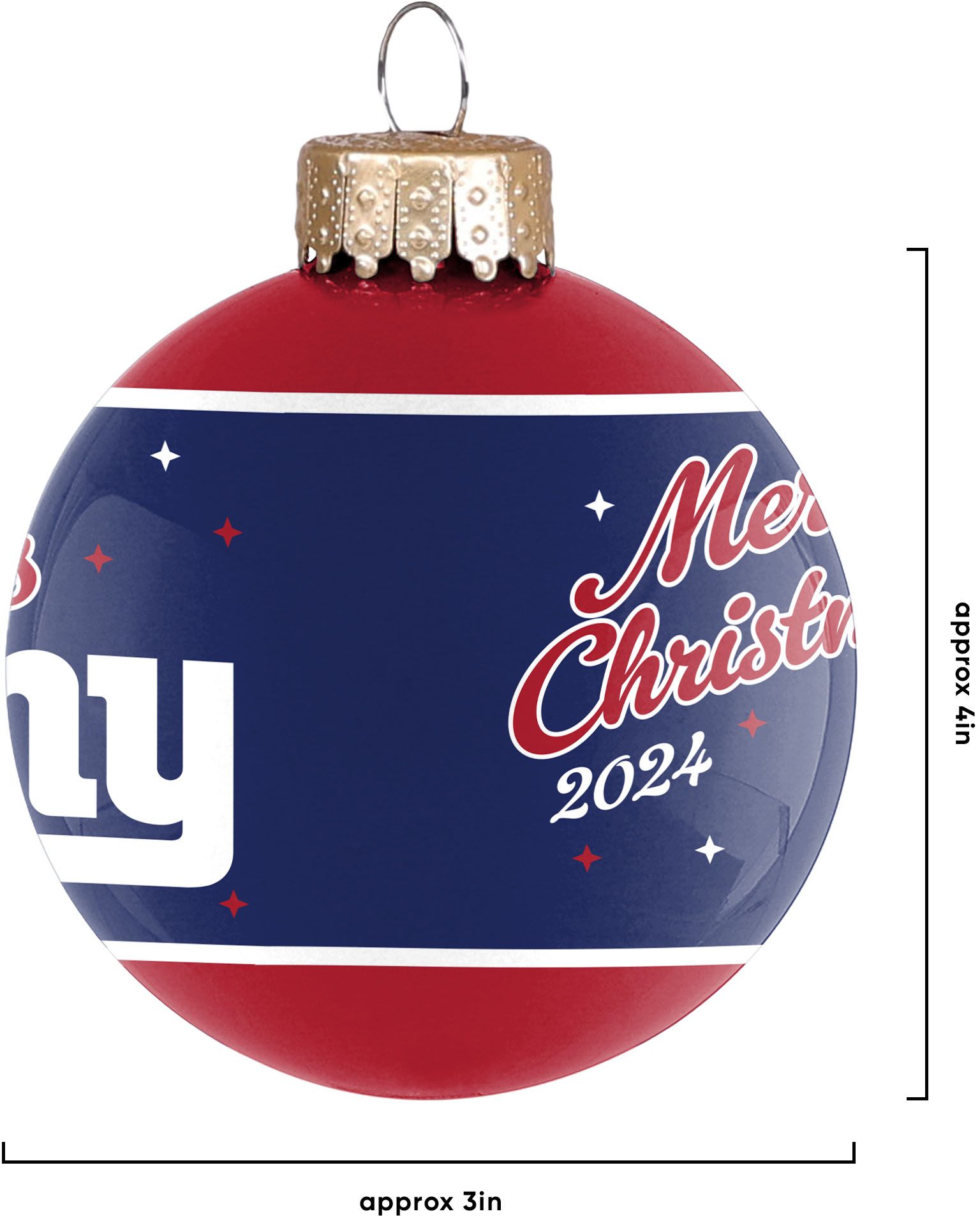 FOCO New York Giants Glass Ball Ornament product image