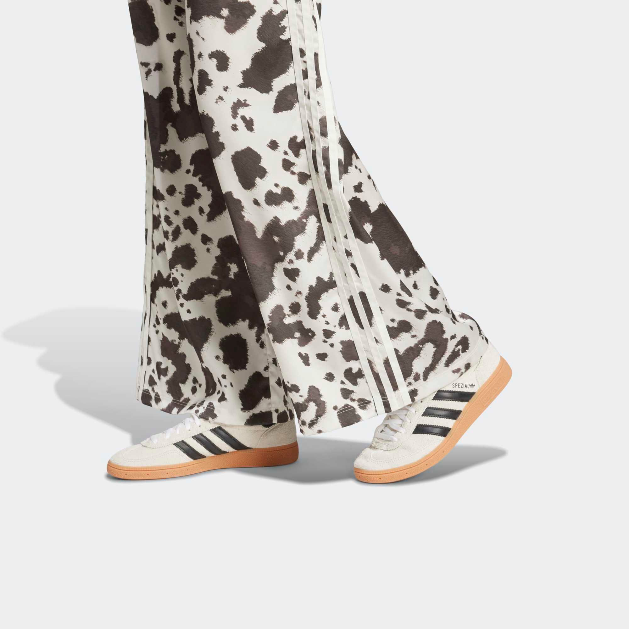 adidas Originals Women's Cow Print Satin Wide Leg Pants product image