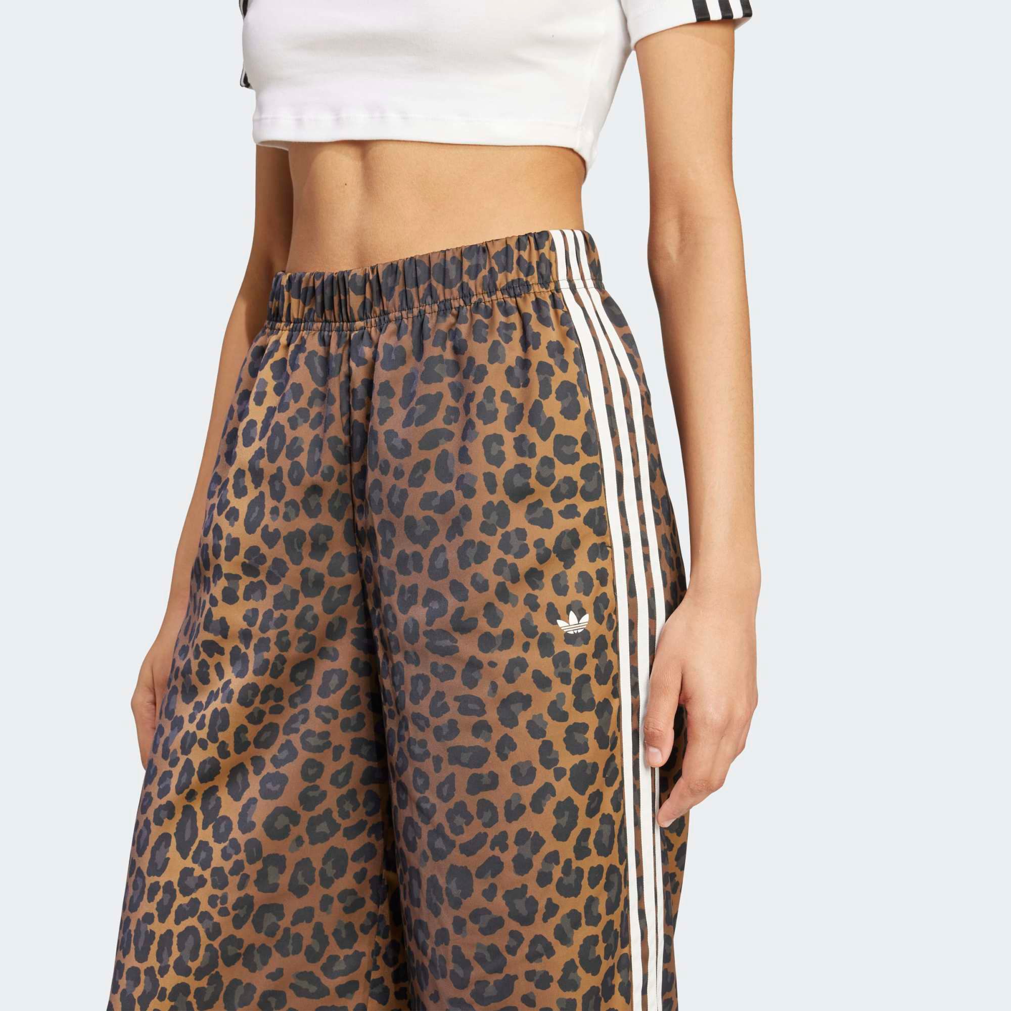adidas Originals Women's Wide Leg Satin Animal Print Joggers product image